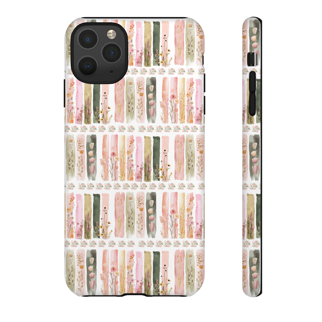 Pastel Brushstroke Floral Phone Case Soft Illusion Flower Design, Aesthetic Protective Cover, Feminine Style, Cute Gift for Her, Fits Most Models
