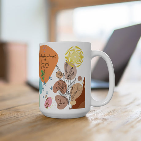 Daily Motivation Mug Positive Affirmations Ceramic Coffee Mug (11oz, 15oz) – Uplifting Quote Cup for Confidence, Mindfulness & Self-Care Gift Her