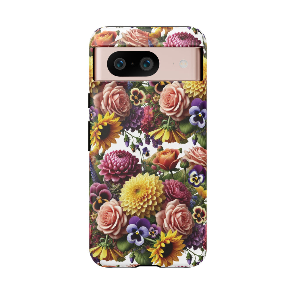 Floral Fall Phone Case for iPhone 16 15 14 13 12  21 23 Samsung, and Pixel | Stylish Protective Cover Gift for Her Perfect for Floral Lover