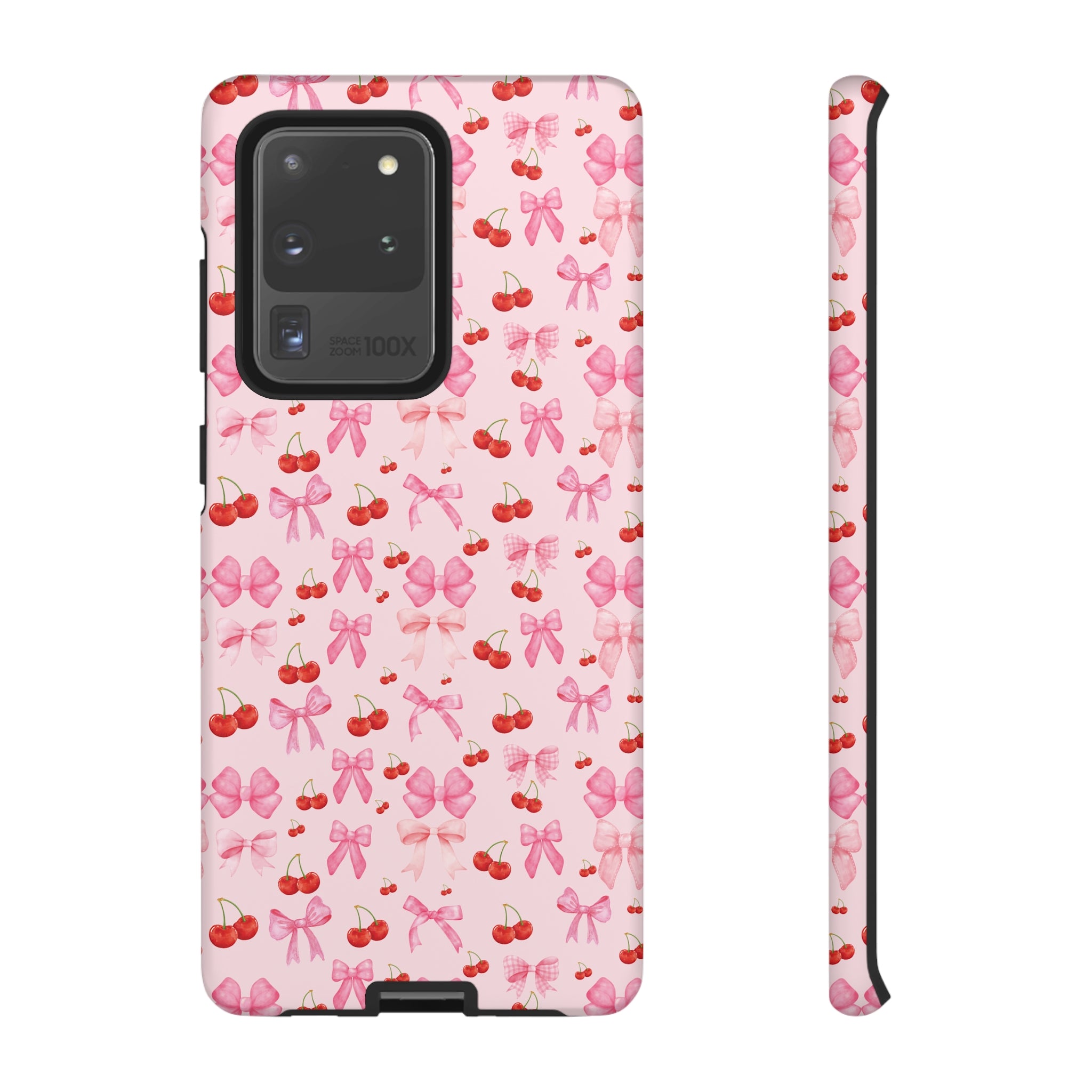 Coquette phone case Cherry Coquette Ribbon Bow iPhone Case Fruity, Girly Gift for Her Phone 15, Samsung iPhone Samsung Gift for Her Case iPhone 15, Samsung iPhone Samsung Accessory Gift for Her.