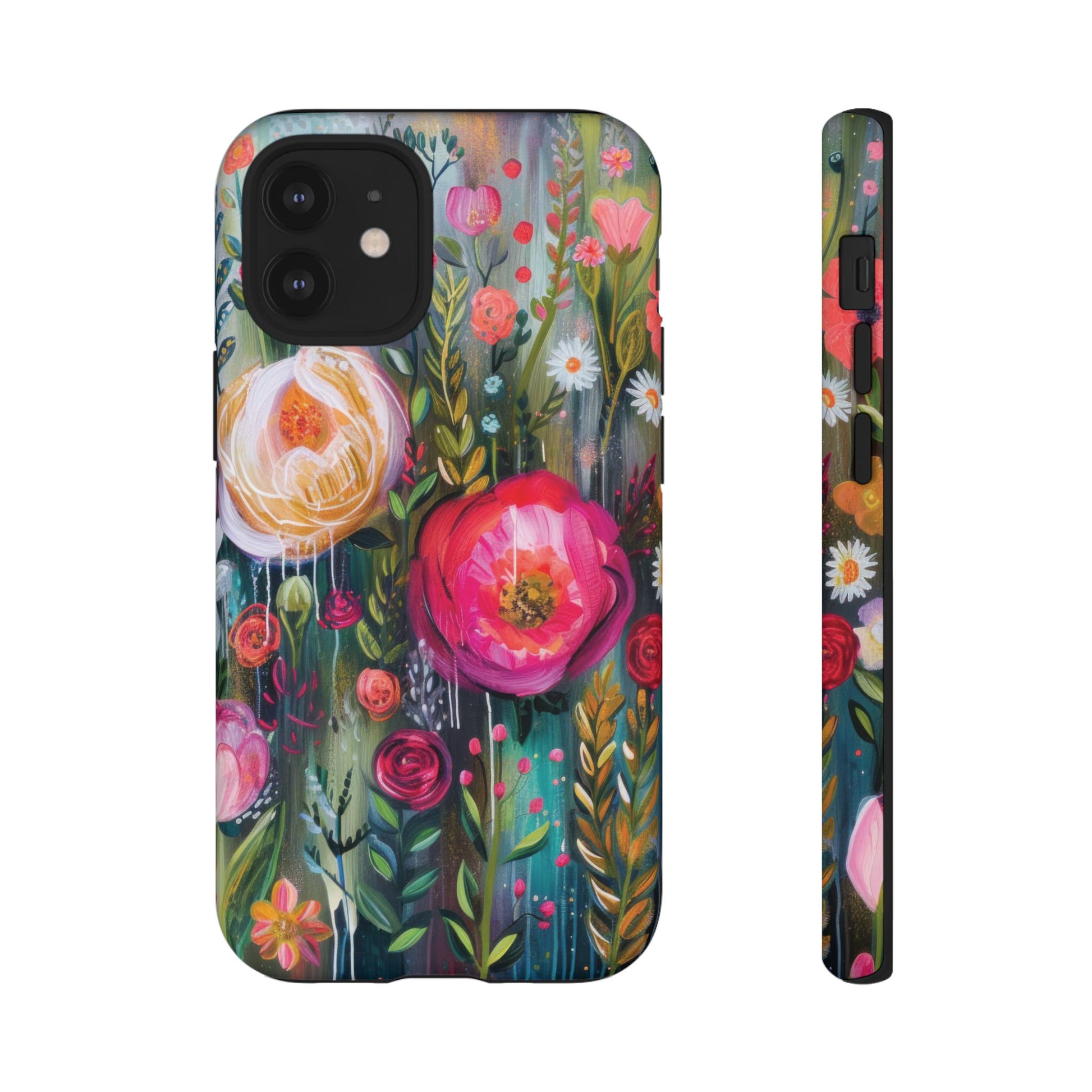 Watercolor Boho Floral Phone Case for iPhone 16 15 14 13 12  21 23 Samsung, and Pixel | Stylish Protective Cover Gift for Her Perfect for Floral Lover - MRSBYVALLE