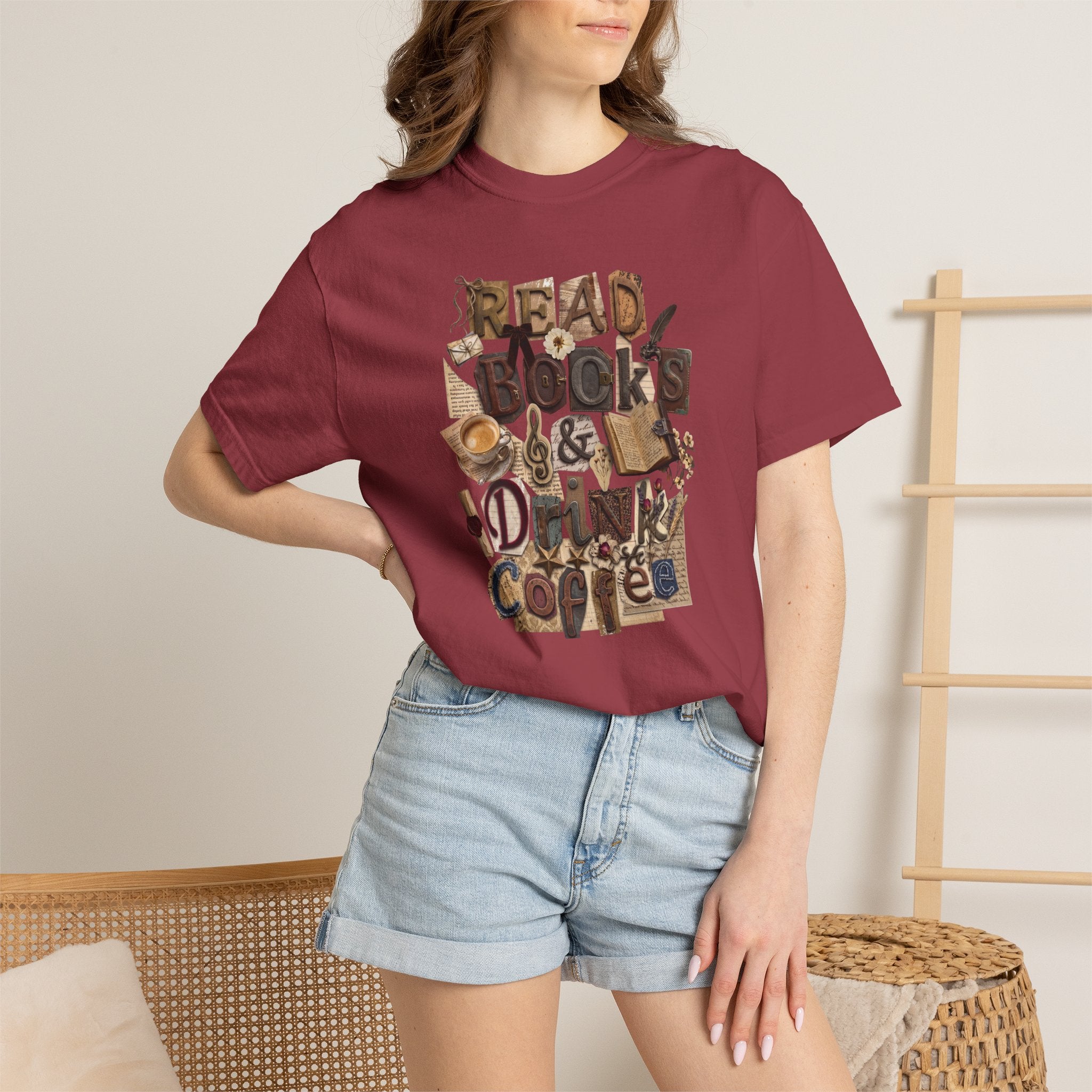 Read Books Drink Coffee T-Shirt | Book Lover Shirt | Coffee Lover Gift | Reader Tee | Bibliophile Shirt | Cozy Reading Aesthetic