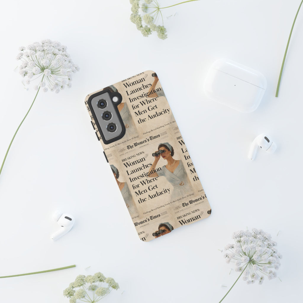Funny Vintage Sarcastic Women Phone Case | Retro Sarcasm Text Design
