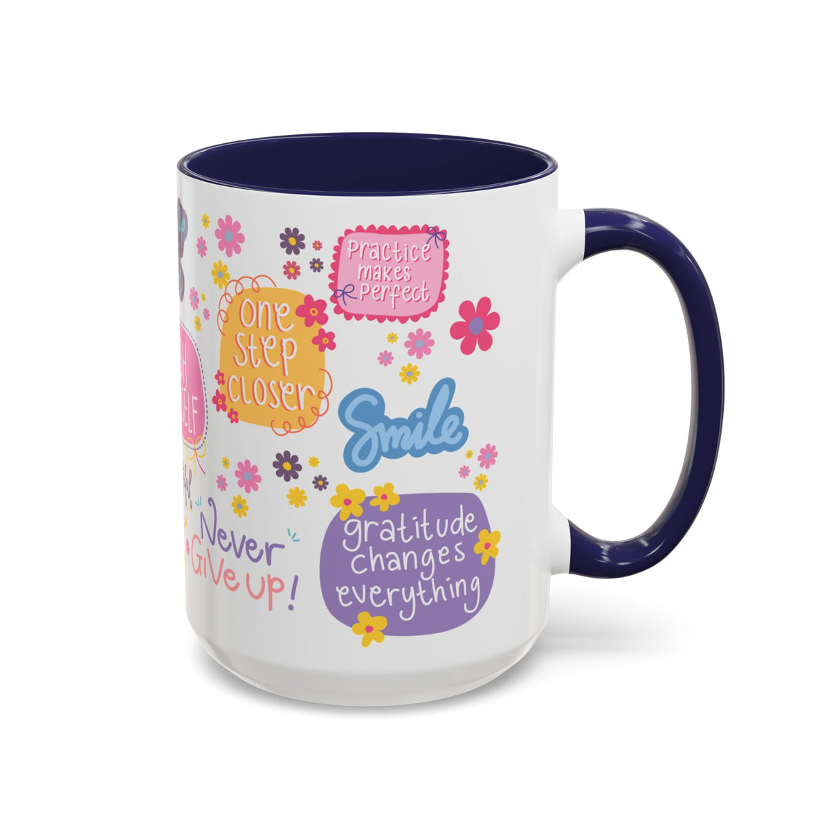 Good Vibes Only Coffee Mug 11 & 15 oz Ceramic Inspirational Cup, Positive Affirmation Gift for Mom, Teacher & Coworker | Morning Motivation Mother's Day, or Cozy Spring Mornings