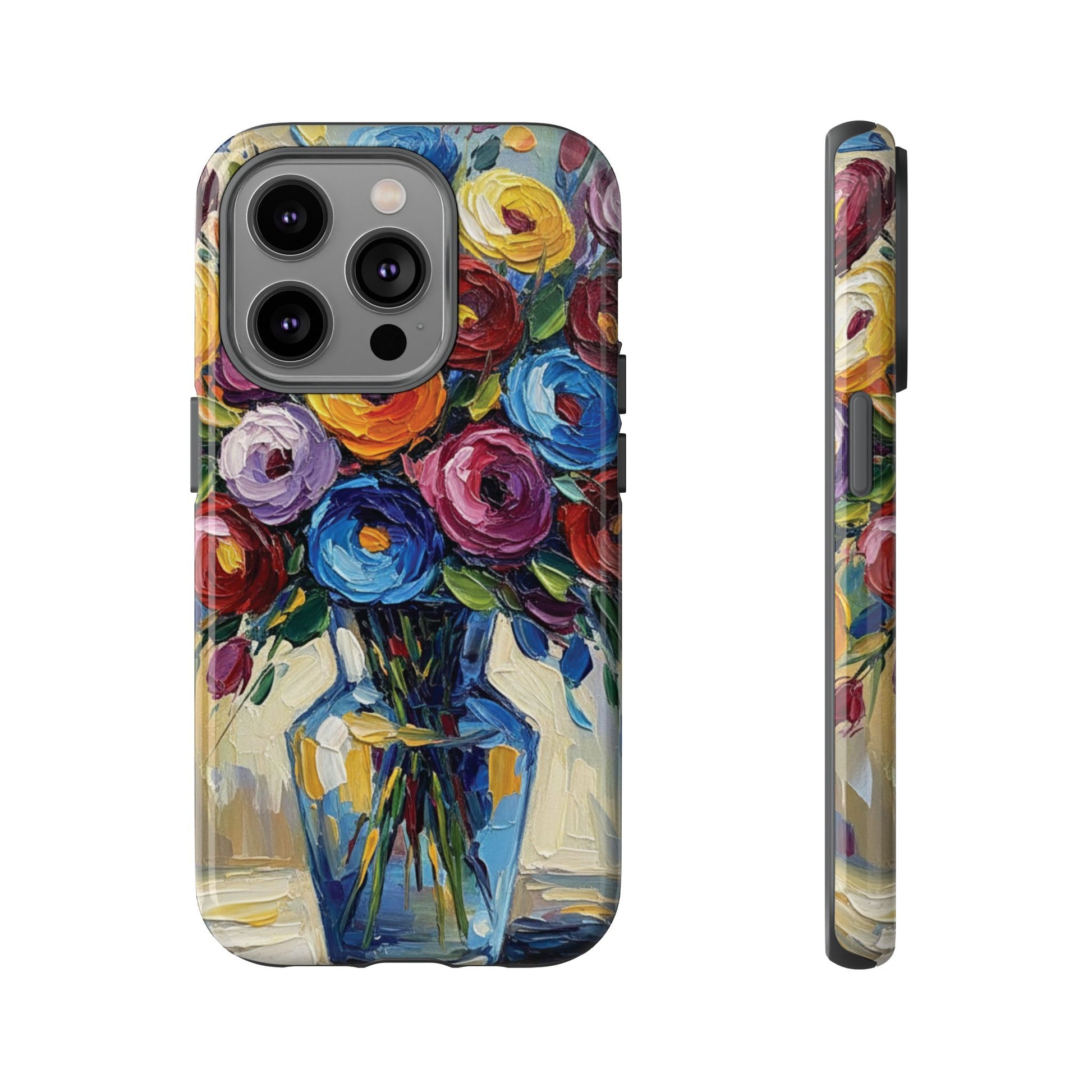 Floral Luxury Oil Painting Illusion Tough Case — Floral Art Phone Case for Art Lovers