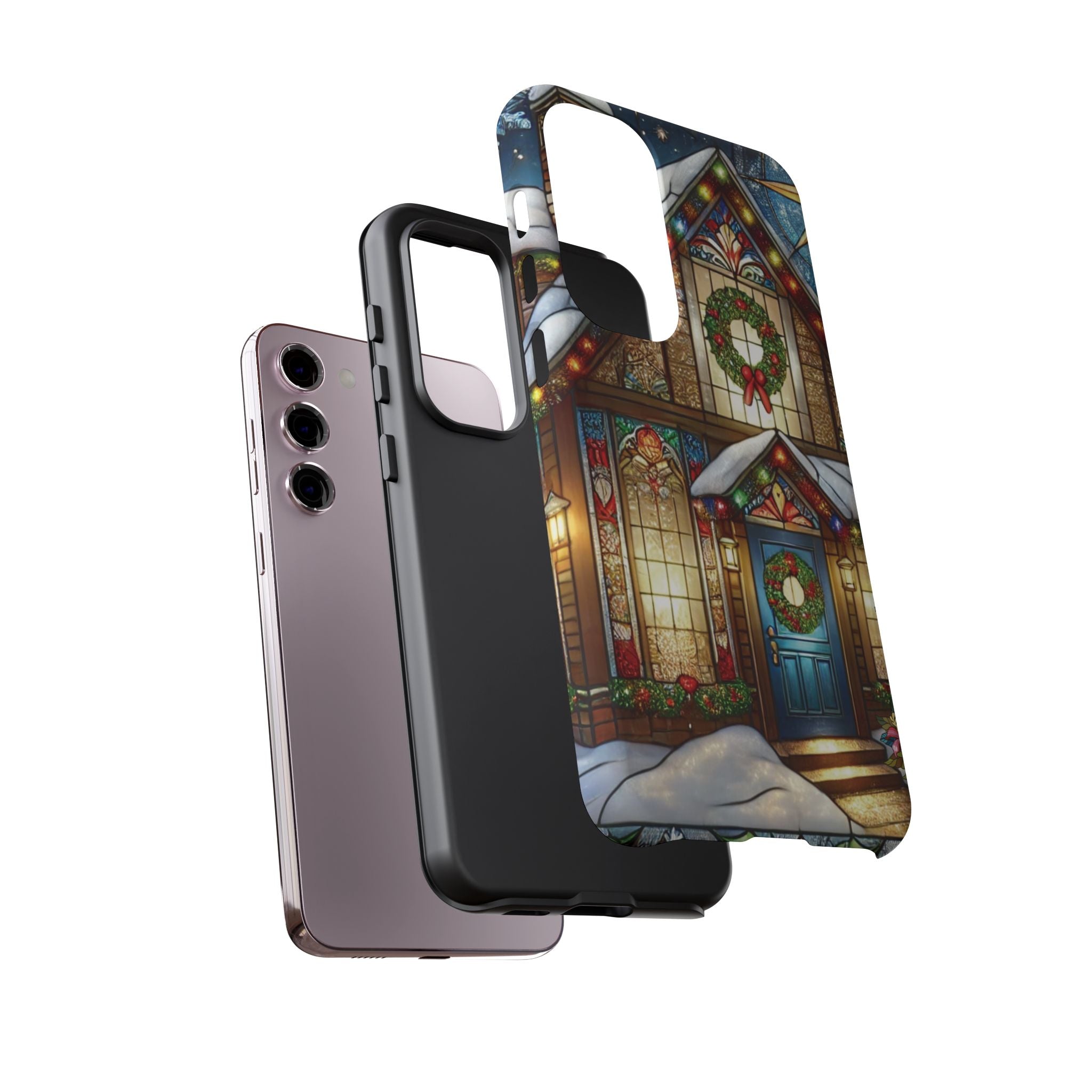 Phone Case - Stain Glass Christmas Unique Holiday Protection Gift for Her