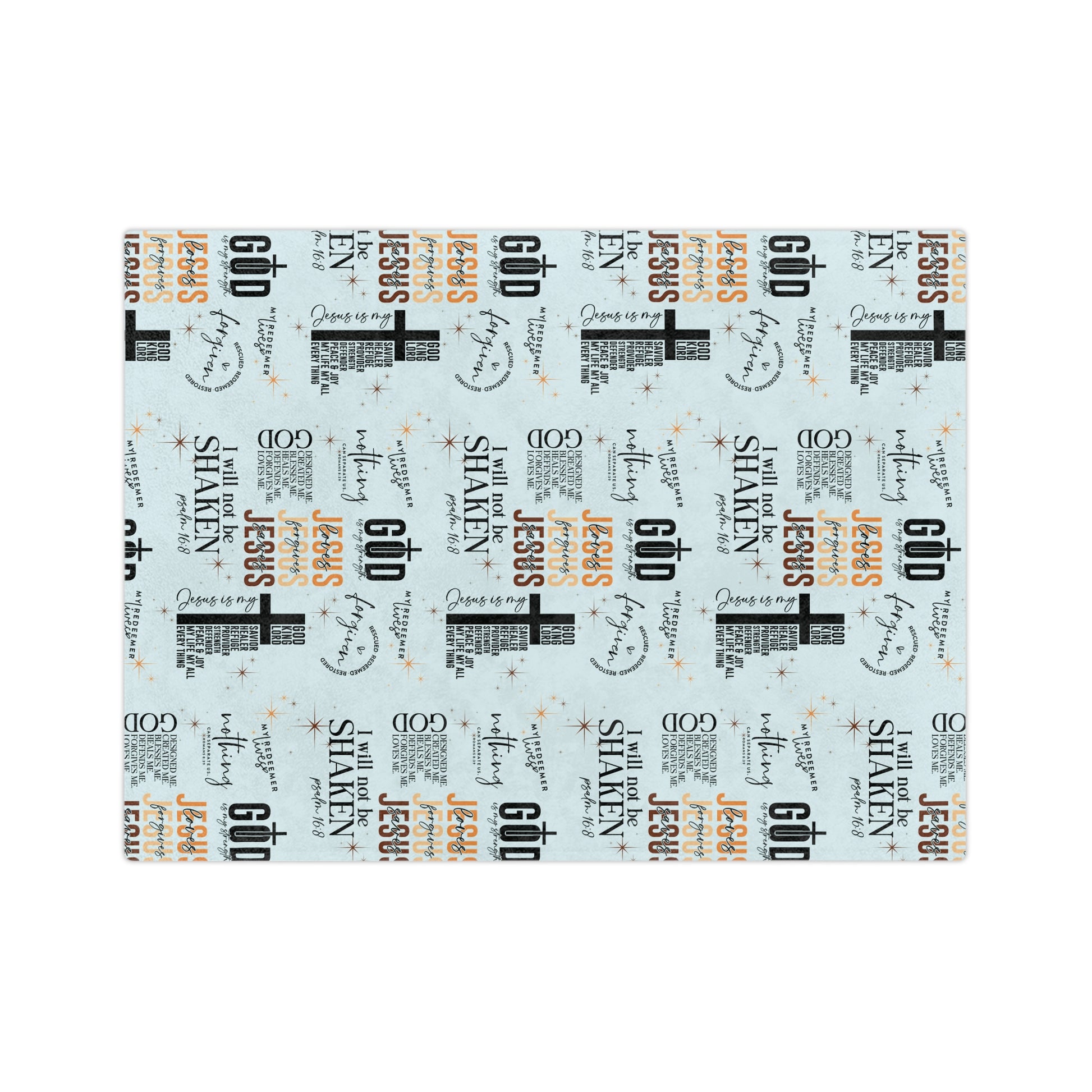 Jesus Quotes Bible Verse Blanket – 100% Polyester Quick-Dry, Soft Plush, Vibrant Colors Hemmed Edges, 2 Sizes – Christian Faith Prayer Cozy Warm Throw  Lounge Chair