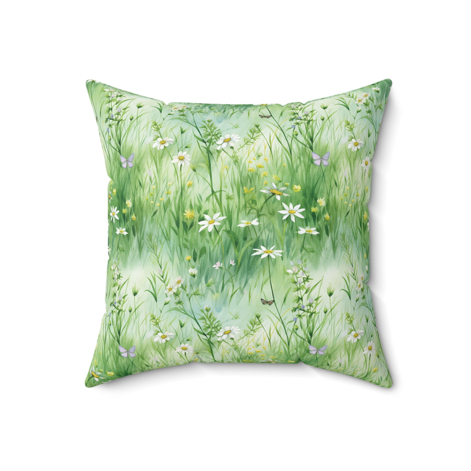Housewarming Gift Beautiful Watercolor Grassing Daisy Square Decorative Pillow Elegant Home Accent Home Decor | Premium Quality, Soft, and Durable | Perfect for Couch, Bed, or Chair | Elegant Bedrooms Pillow Gift New House, Bridal Shower Gift