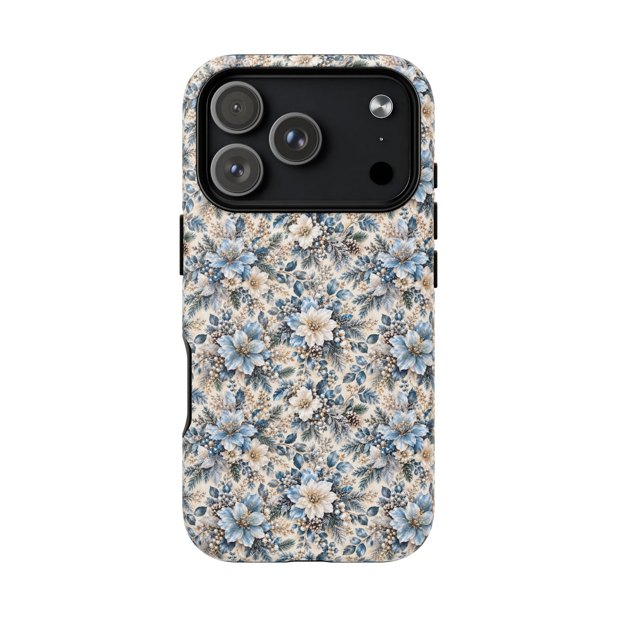 Icy Blue Floral MagSafe Tough Phone Case