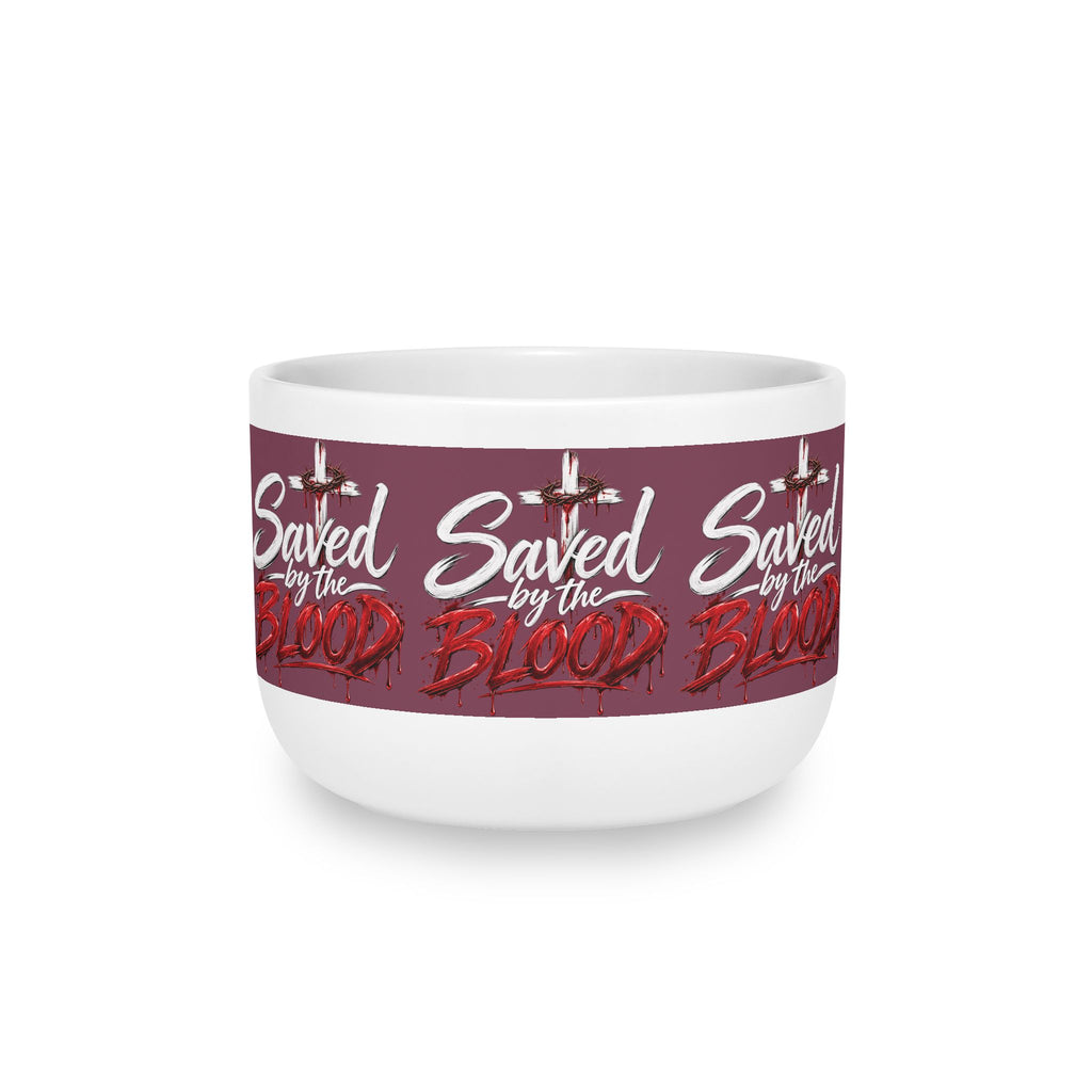 Saved by the Blood Ceramic Latte Mug — 25oz Christian Faith Coffee Bowl