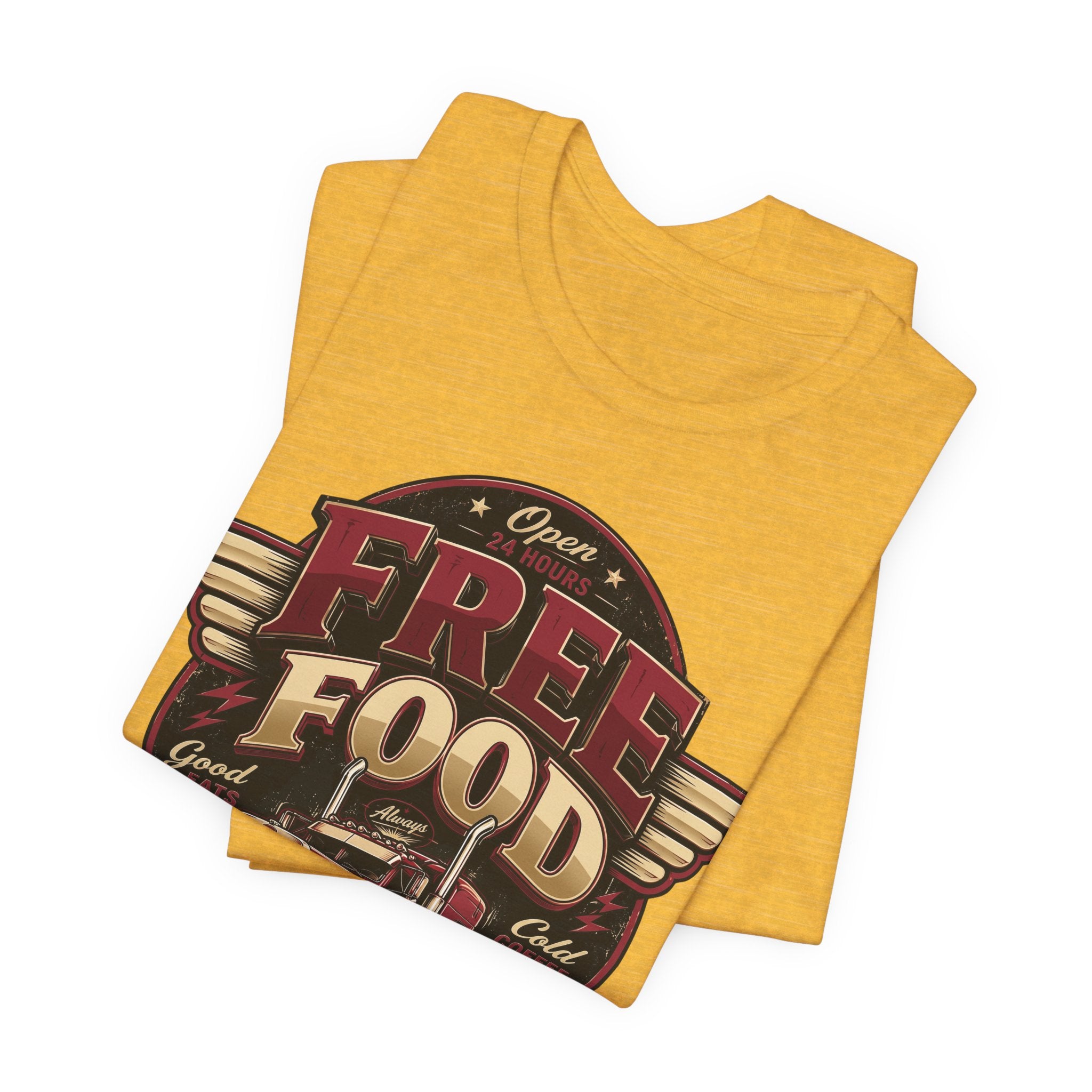 Funny "Free Food" Food Truck T-Shirt Perfect for Dad or Husband