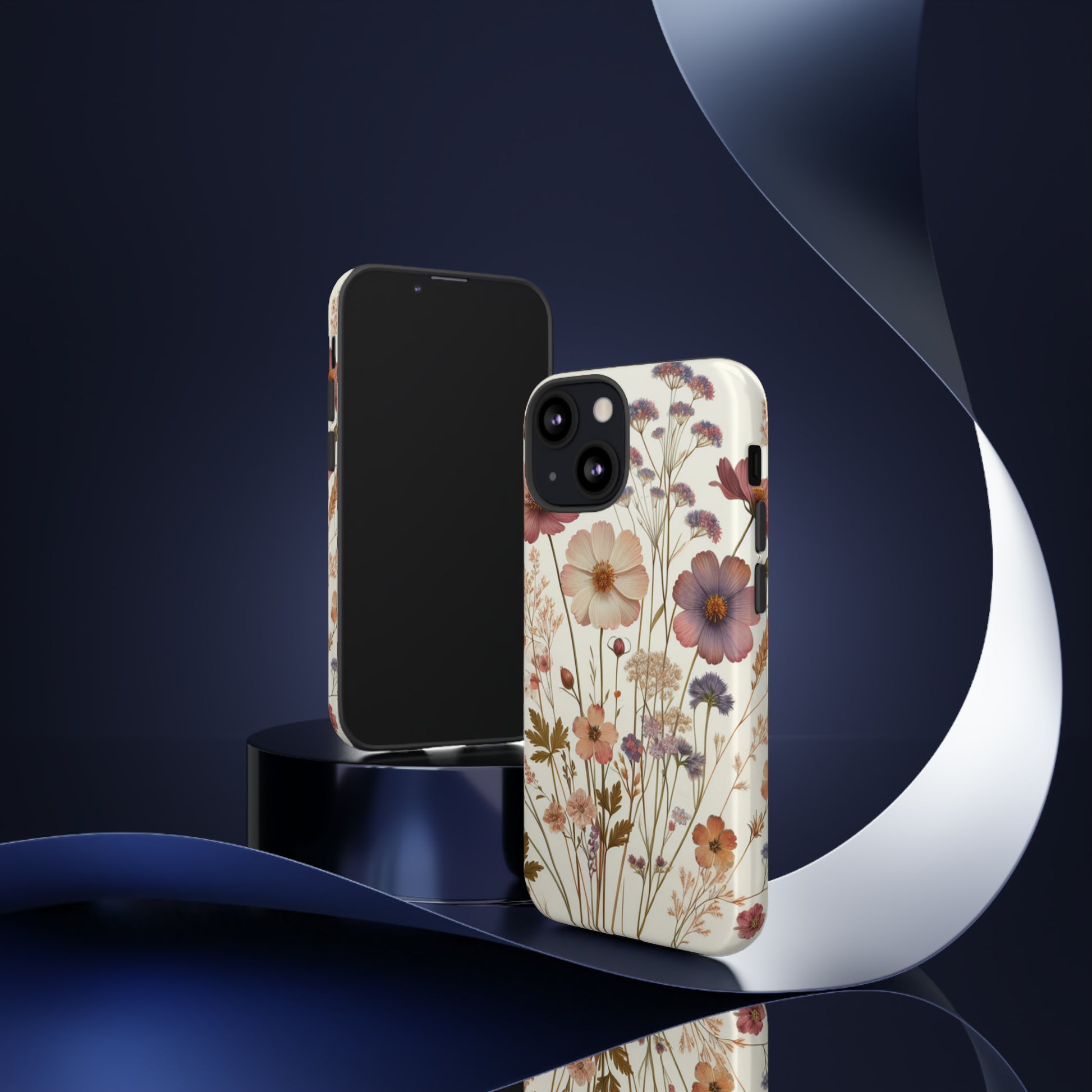 Wildflower Boho Luxury Phone Tough Case Floral Elegant Durable Stylish for Modern Devices iPhone 15, Samsung iPhone Samsung Accessory Gift for Her.
