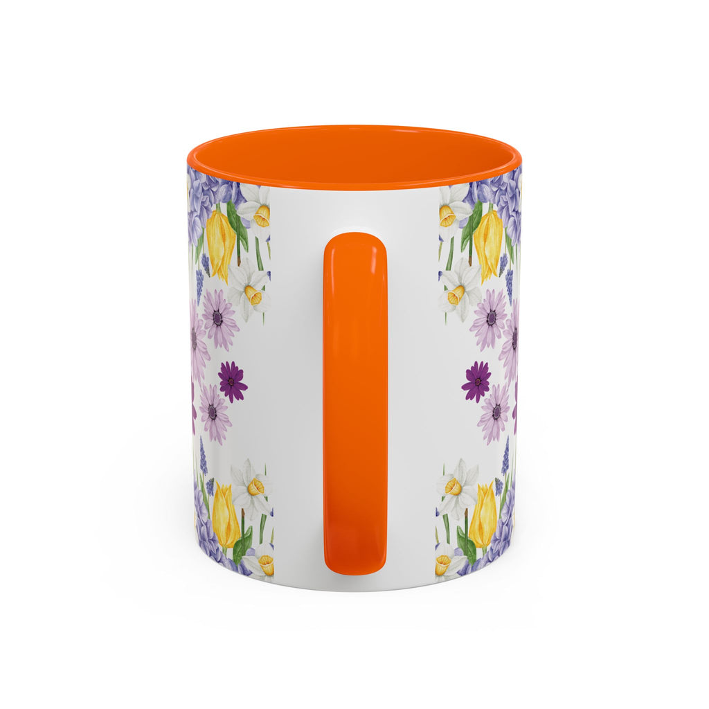 Botanical Floral Mug  Lavender & Yellow Flowers, Ceramic 11oz & 15oz Cup, Ideal Gift for Coffee Lovers, Mother's Day, or Cozy Spring Mornings