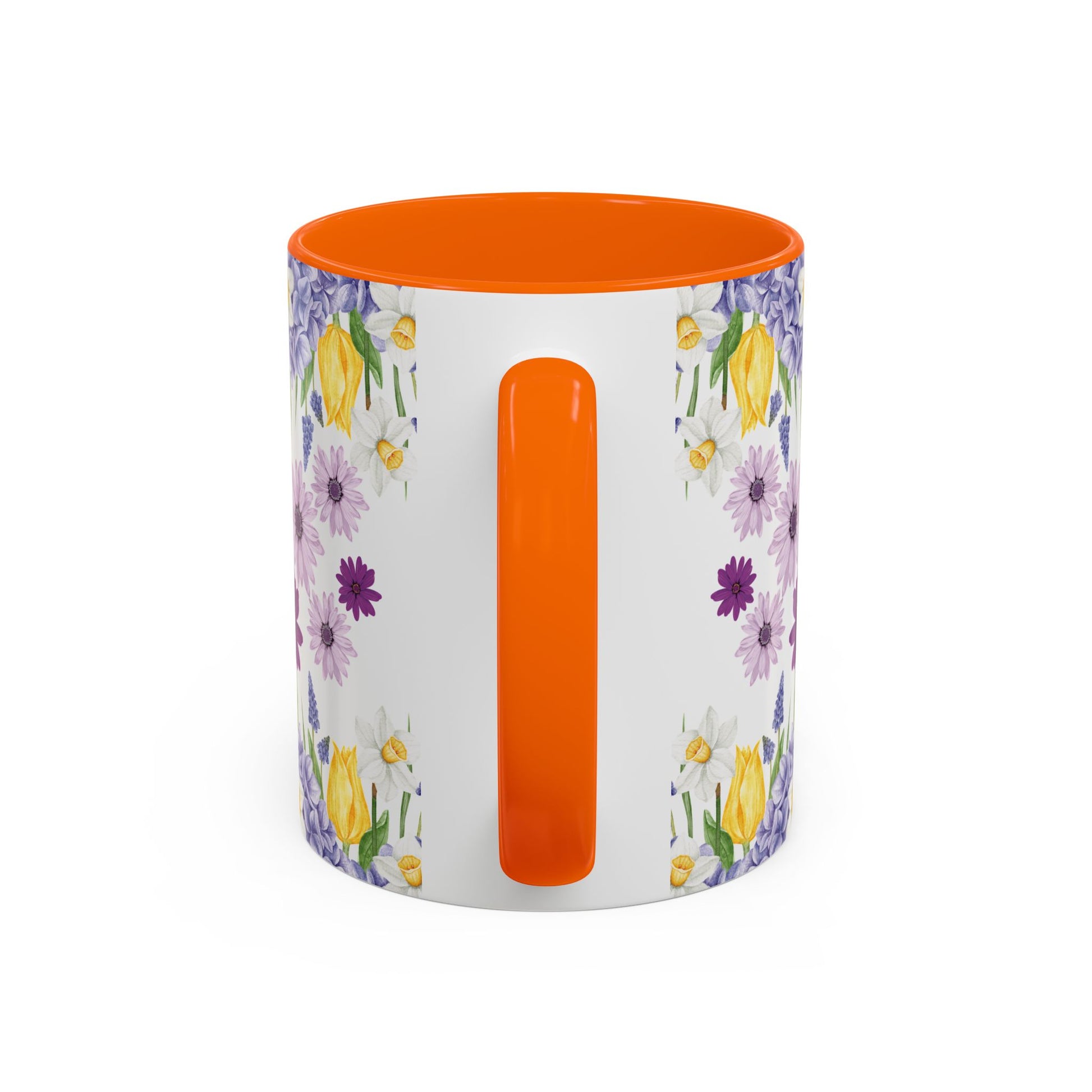 Botanical Floral Mug  Lavender & Yellow Flowers, Ceramic 11oz & 15oz Cup, Ideal Gift for Coffee Lovers, Mother's Day, or Cozy Spring Mornings