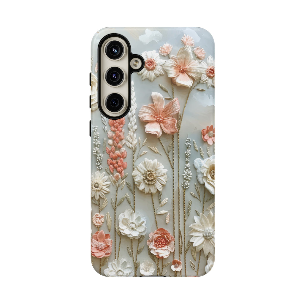 Pastel Wildflowers Protective Phone Case Gift for Her Phone 15, Samsung iPhone Samsung Gift for Her Case iPhone 15, Samsung iPhone Samsung Accessory Gift for Her