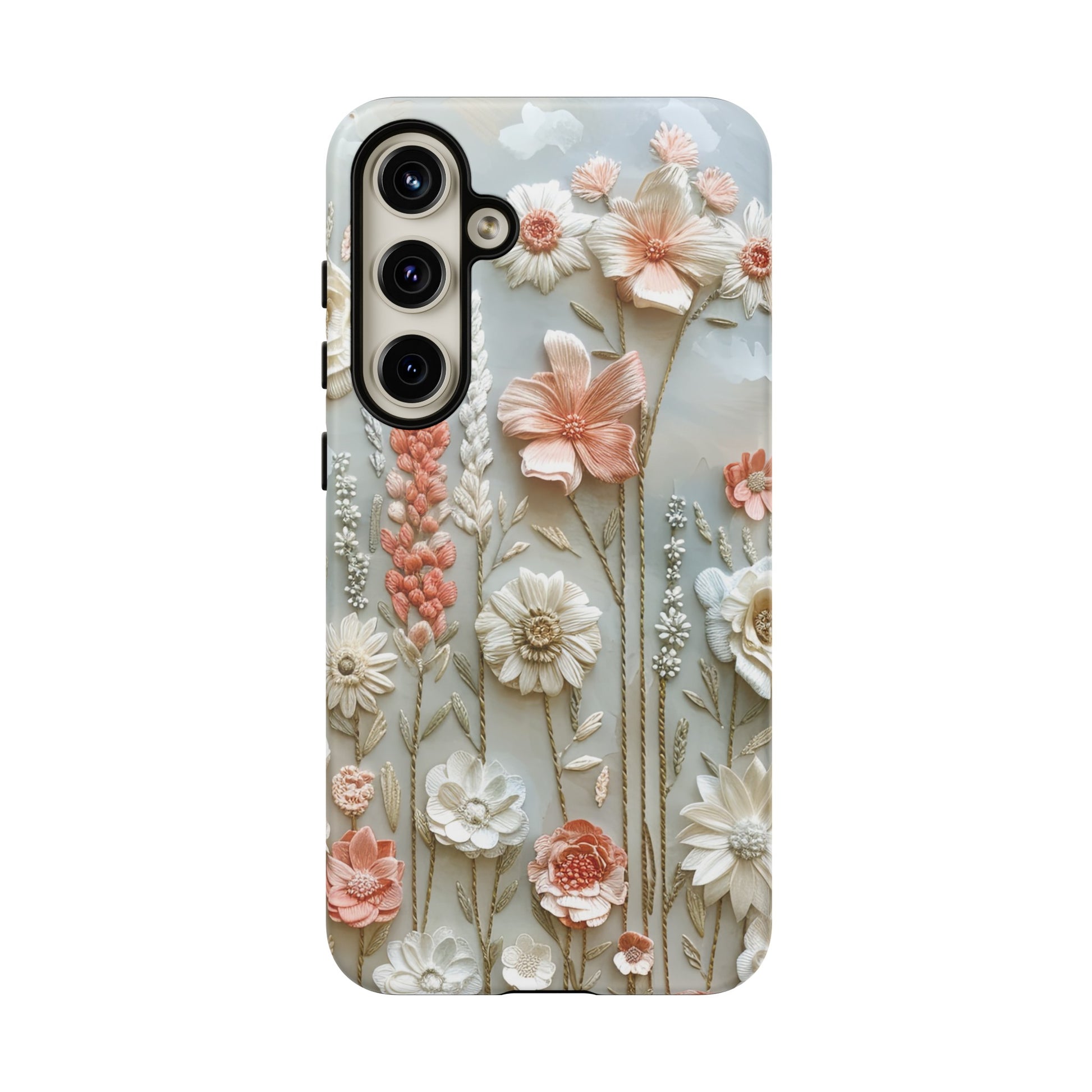 Pastel Wildflowers Protective Phone Case Gift for Her Phone 15, Samsung iPhone Samsung Gift for Her Case iPhone 15, Samsung iPhone Samsung Accessory Gift for Her