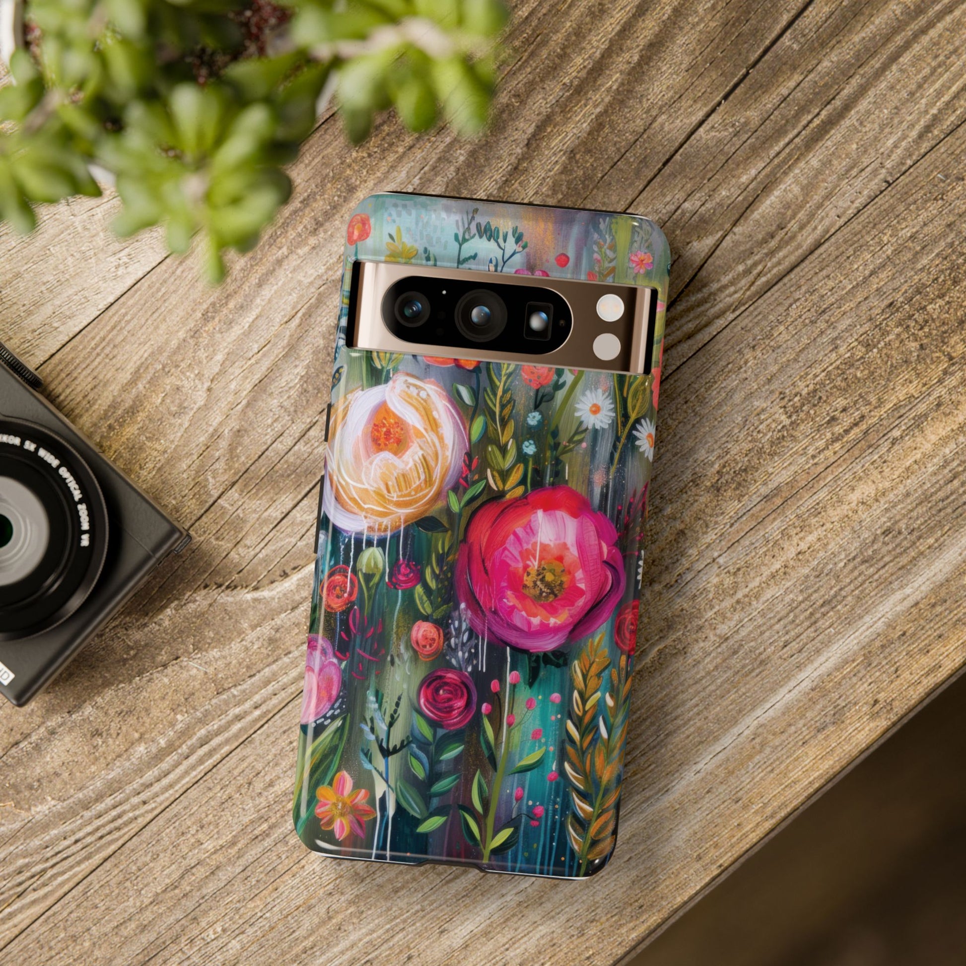 Watercolor Boho Floral Phone Case for iPhone 16 15 14 13 12  21 23 Samsung, and Pixel | Stylish Protective Cover Gift for Her Perfect for Floral Lover - MRSBYVALLE
