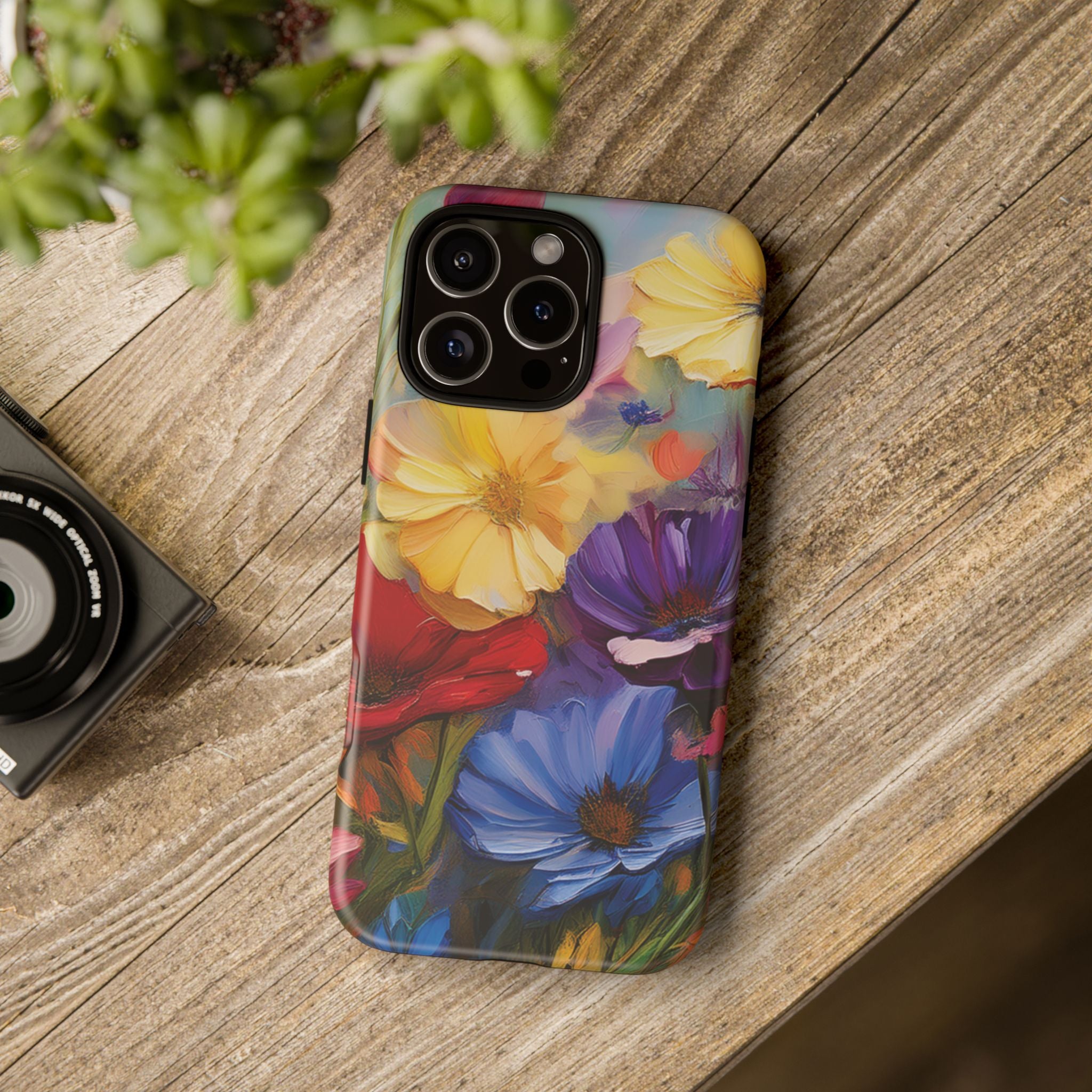 Bold Wildflower Phone Case Bright Hand-Painted Floral Art Vibrant Botanical Design for iPhone & Samsung | Trendy Nature Lover Gift Phone  Galaxy