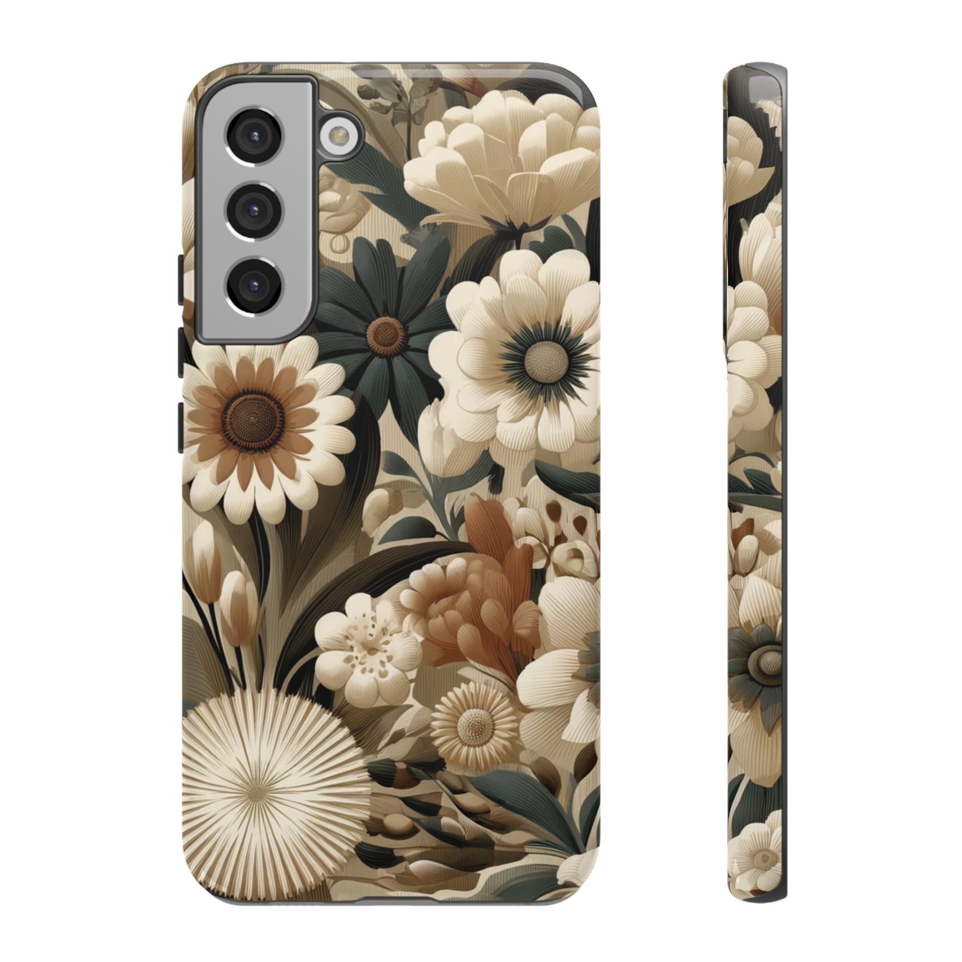 Mid-century Modern Floral Phone Case Durable for iPhone Samsung Gift iPhone 15, 14, 13 Samsung Pixel Gift for Mom Accessory Gift for Her