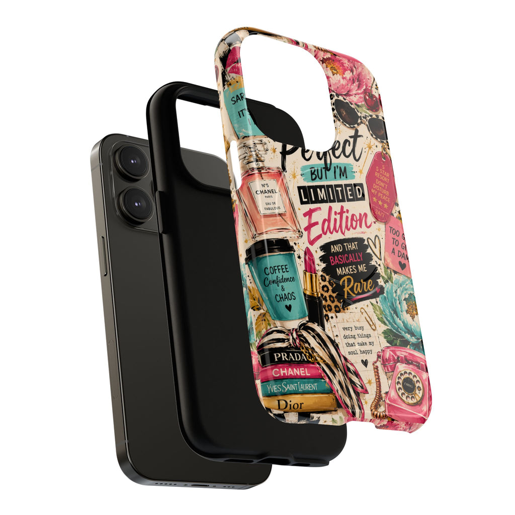Perfect I'm Limited Edition phone case Tough Magnetic Case has Retro Funny Women's Gift Chic Pink Vintage iPhone & Samsung