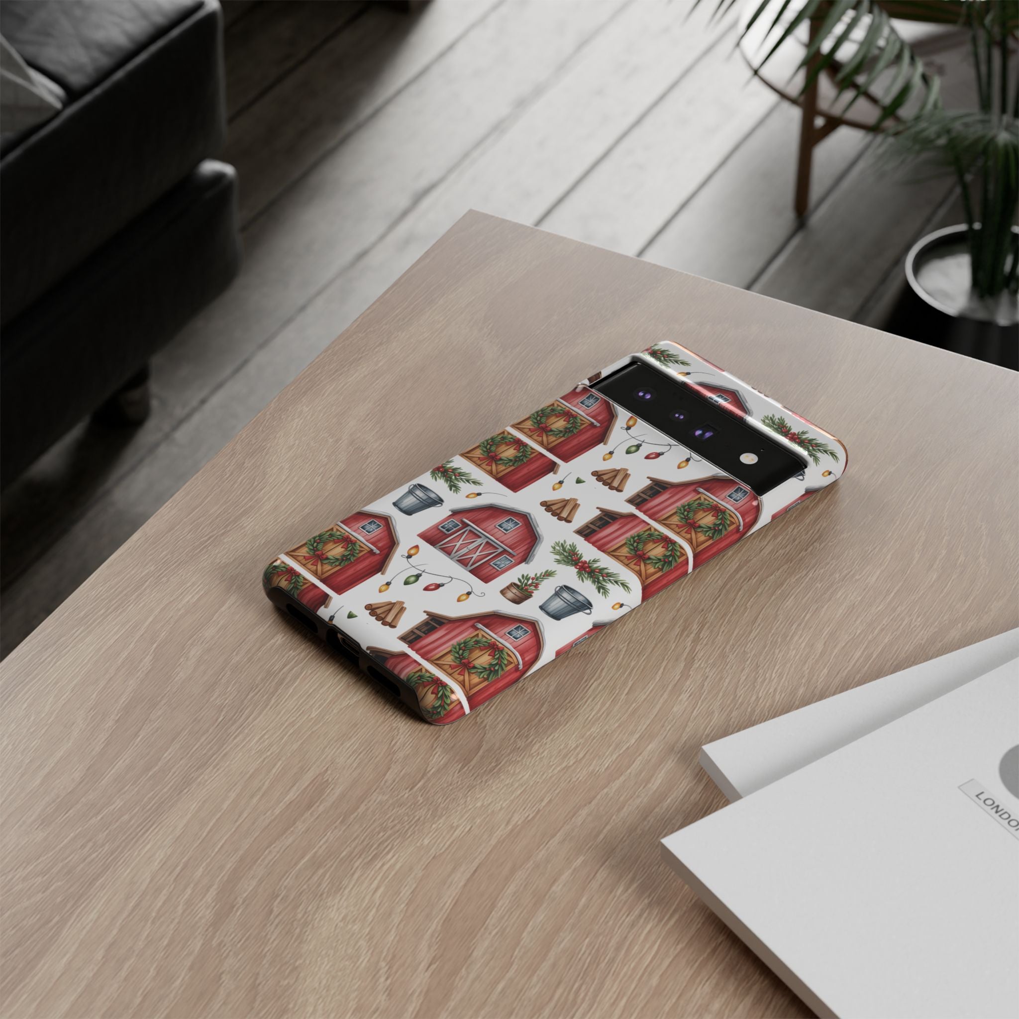 Coque de téléphone de Noël au design Ferme - Housse élégante et protectrice pour tous les modèles Cadeau pour maman Accessoire cadeau pour elle