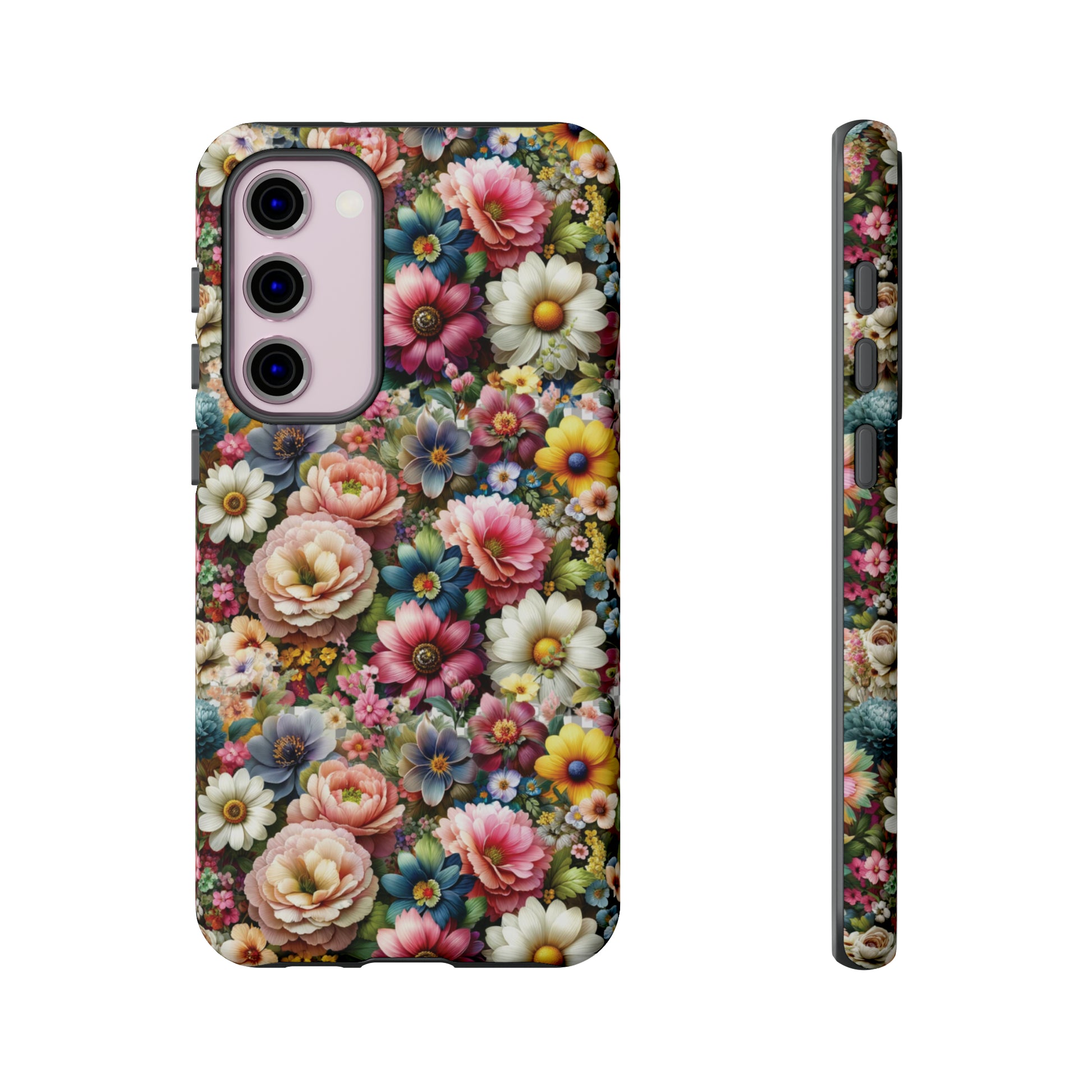 Floral Luxury Phone Tough Case Floral Elegant Durable Stylish for Modern Devices iPhone 15, Samsung iPhone Samsung Accessory Gift for Her.
