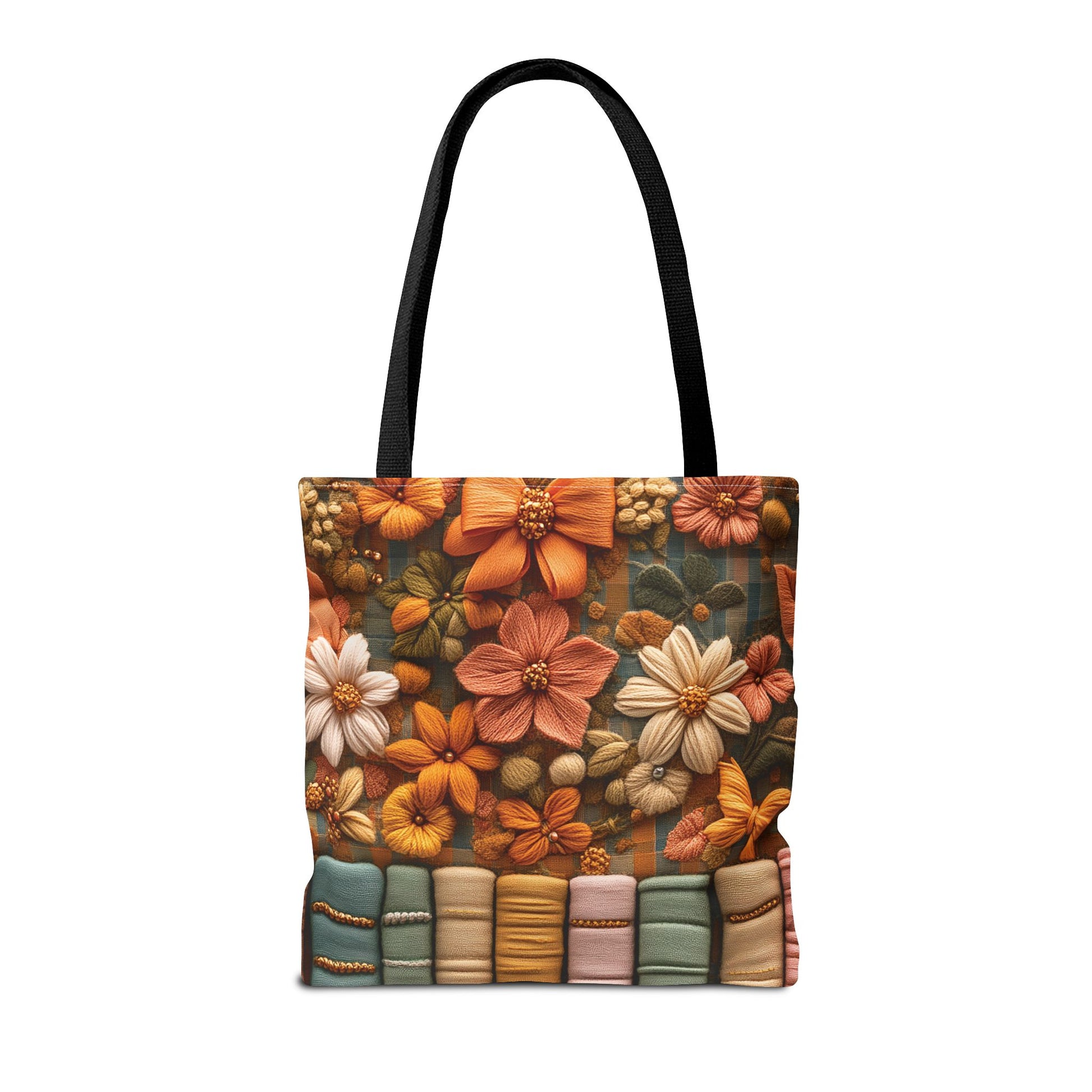 Boho Floral 3D Illusion Tote with Books Design Stylish and Functional Bag for Everyday Use Durable, Reusable, and Perfect for Book Lovers and Boho Enthusiasts Season - MRSBYVALLE