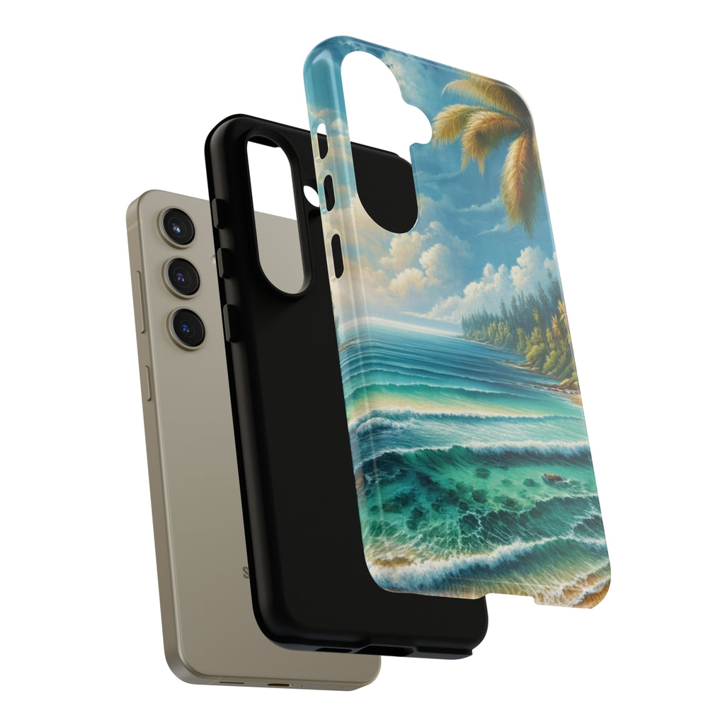 Coastal Serenity Ocean Beach View Protective Phone Case Gift for Her Phone 15, Samsung iPhone Samsung Gift for Her Case iPhone 15, Samsung iPhone Samsung Accessory Gift for Her.