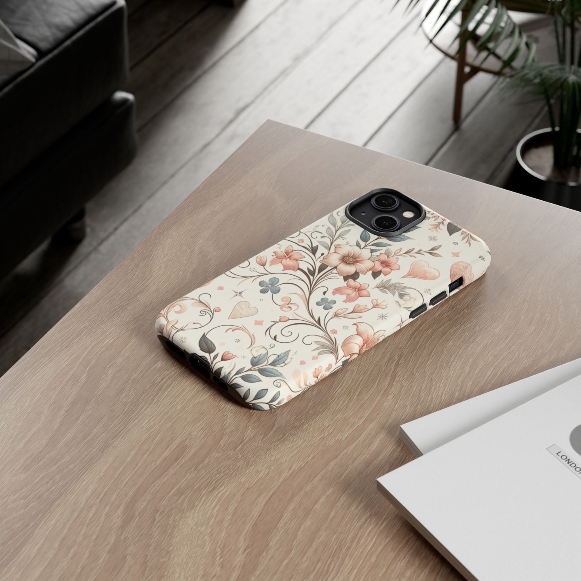 Floral Design Luxury Phone Tough Case Floral Elegant Durable Stylish for Modern Devices iPhone 17, 16 15, Samsung iPhone Samsung Accessory Gift for Her