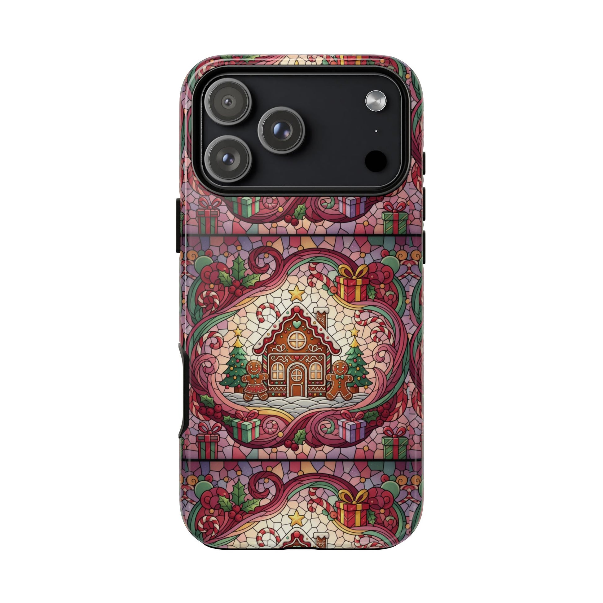 iPhone Case 17, 16  Gingerbread Stained Glass Tough Case Samsung perfect phone case