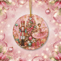 Nutcracker Ballet Ceramic Ornament — Pink Christmas Tree Holiday Decoration