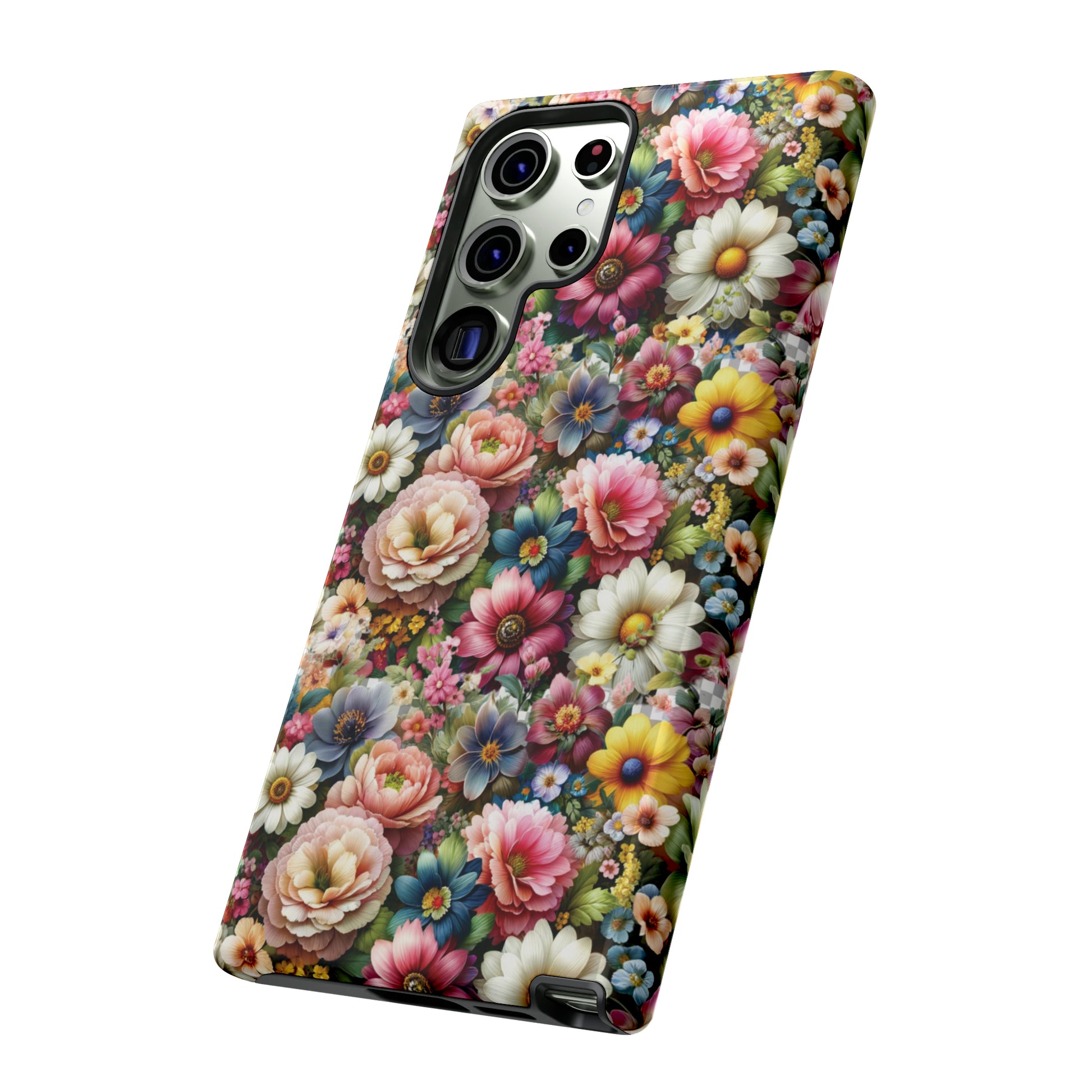 Floral Luxury Phone Tough Case Floral Elegant Durable Stylish for Modern Devices iPhone 15, Samsung iPhone Samsung Accessory Gift for Her.