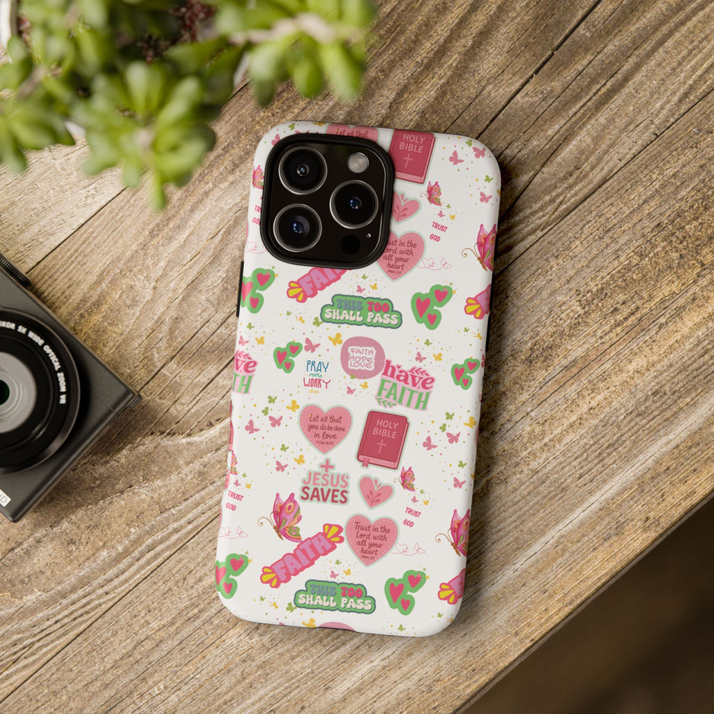 Carry Your Faith Everywhere | Christian Tough Phone Case with Bible Verse or Affirmation | Protective, Inspirational Gift for Christians