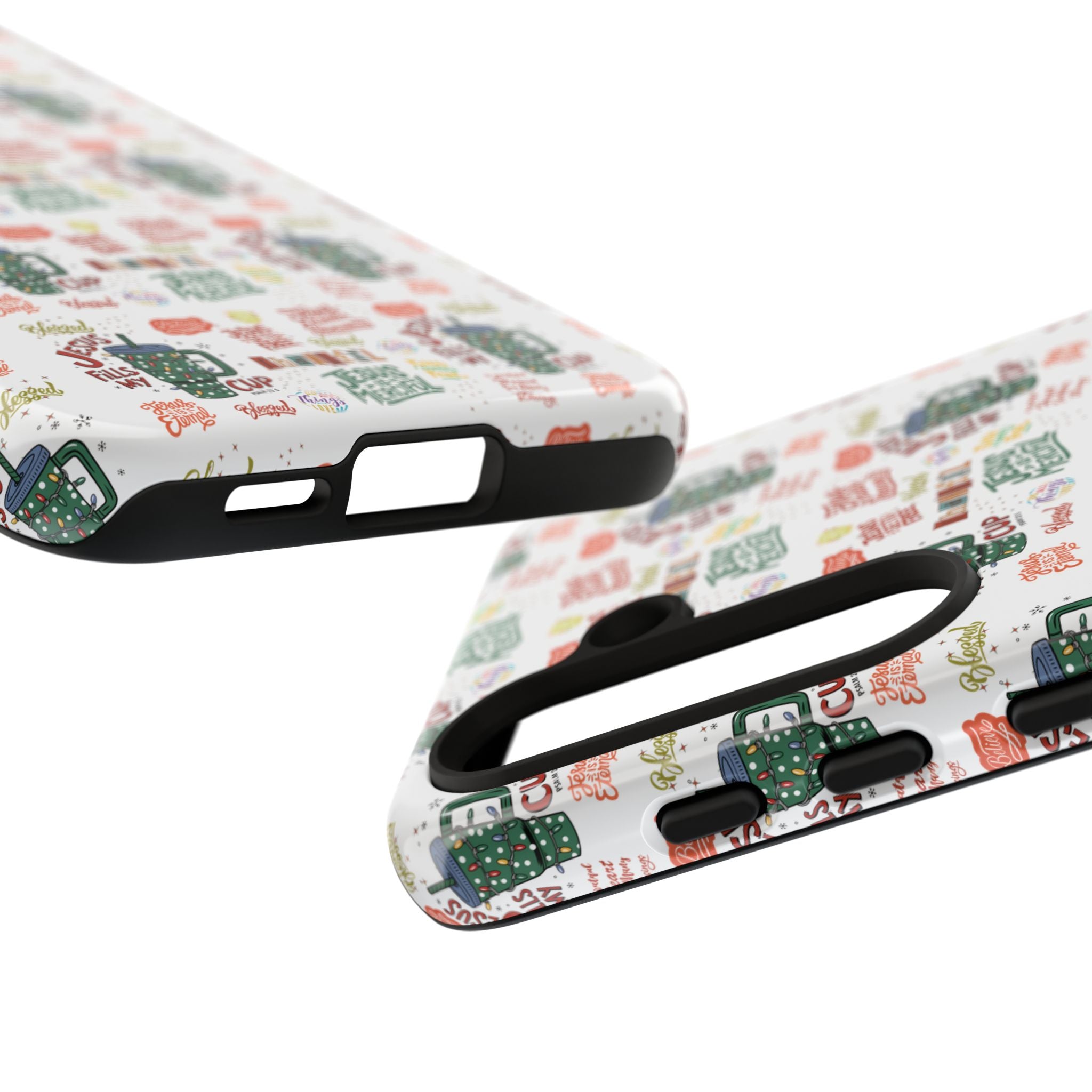 Jesus Fill My Cup Phone Case Cute Floral Design in Red, Pink, Blue – Aesthetic Protective Case for iPhone and  Android