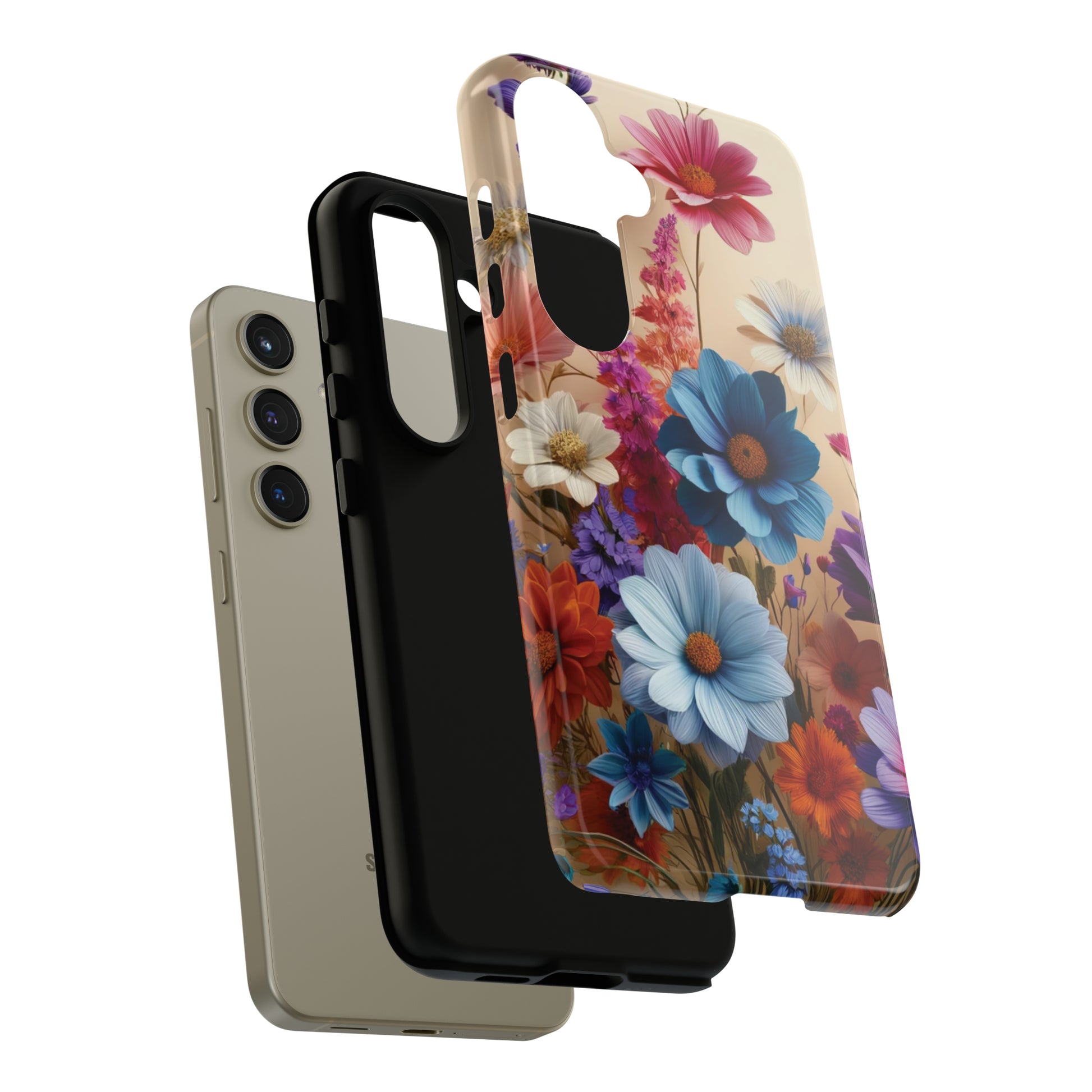 Best Phone Case Floral 3D Illusion Luxury Tough Case Floral Elegant Durable Stylish for Modern Devices iPhone 15, Samsung iPhone Samsung Accessory Gift for Her.