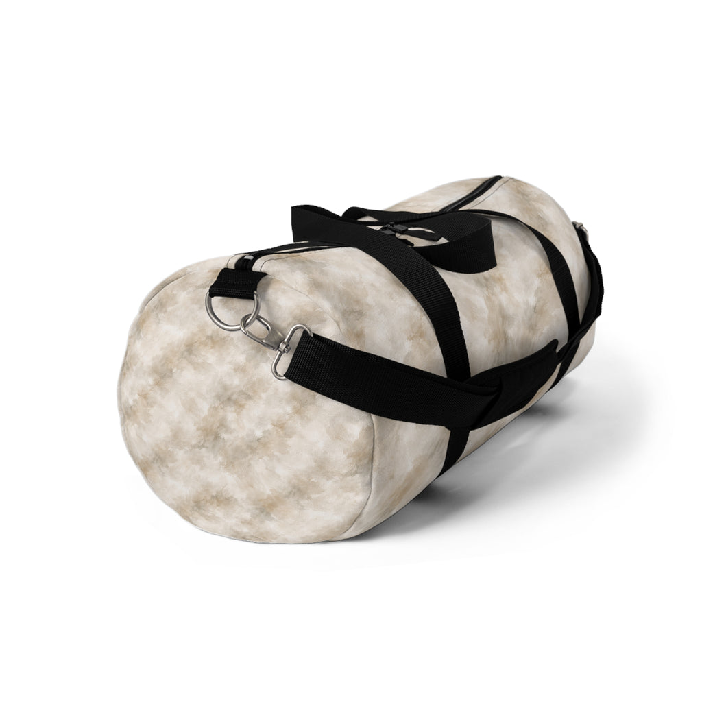 Neutral Marble Print Duffel Bag — Travel Gym Weekend Tote