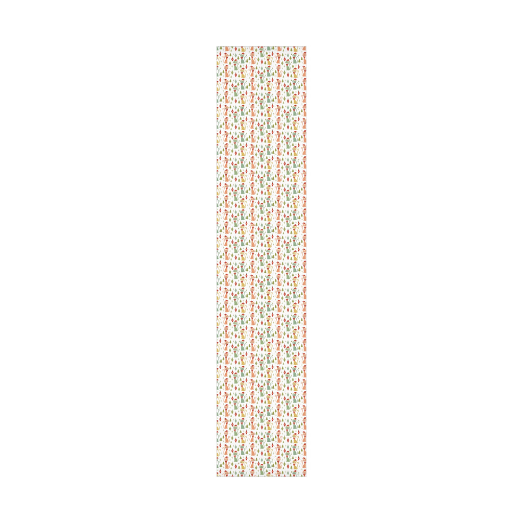 Christmas Atomic Cat Wrapping Paper, Retro Gift Wrap, Pastel Mid-Century Kitty Design, Vintage Holiday 30x20, 30x72, 30x144 Perfect for all Occasion