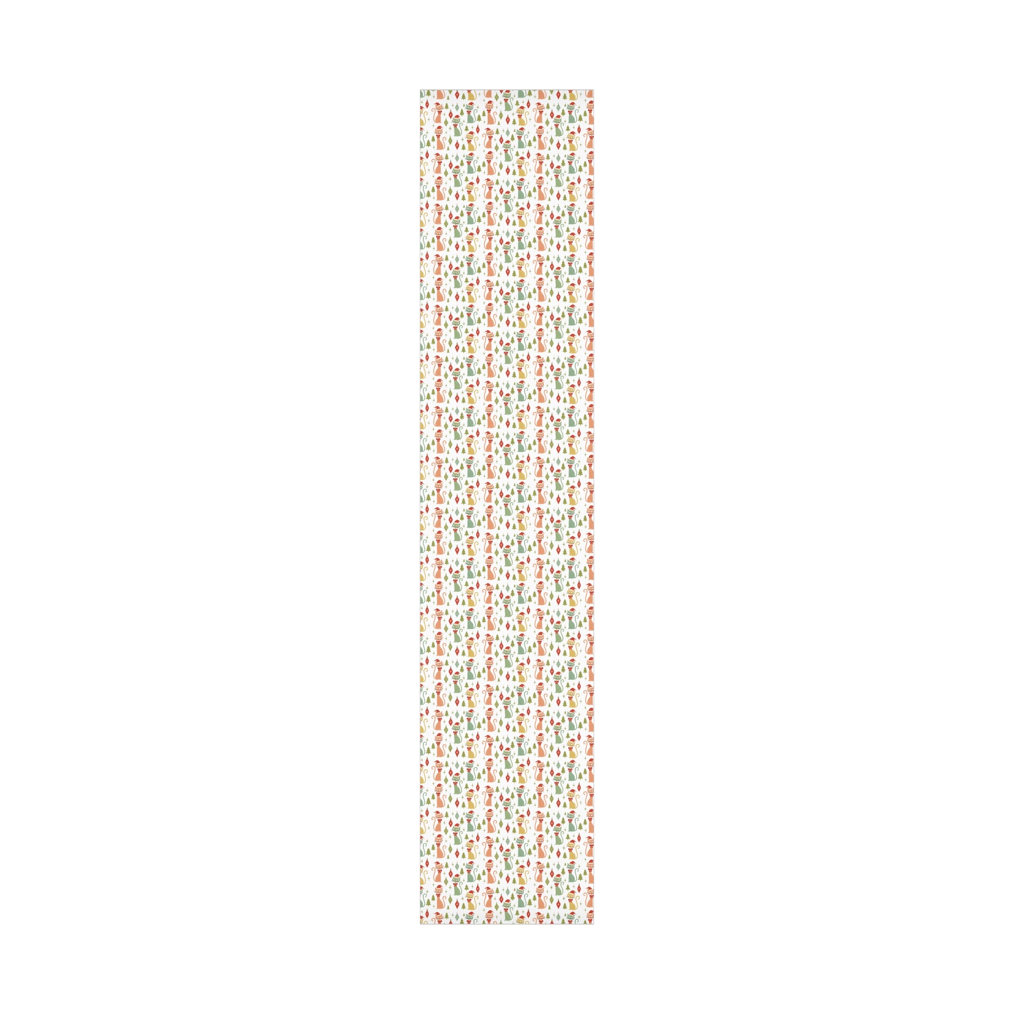 Papier Cadeau Chat Atomique Noël, Papier Cadeau Rétro, Motif Chatons Pastel Milieu de Siècle, Fêtes Vintage 30x20, 30x72, 30x144 Parfait pour toutes les Occasions
