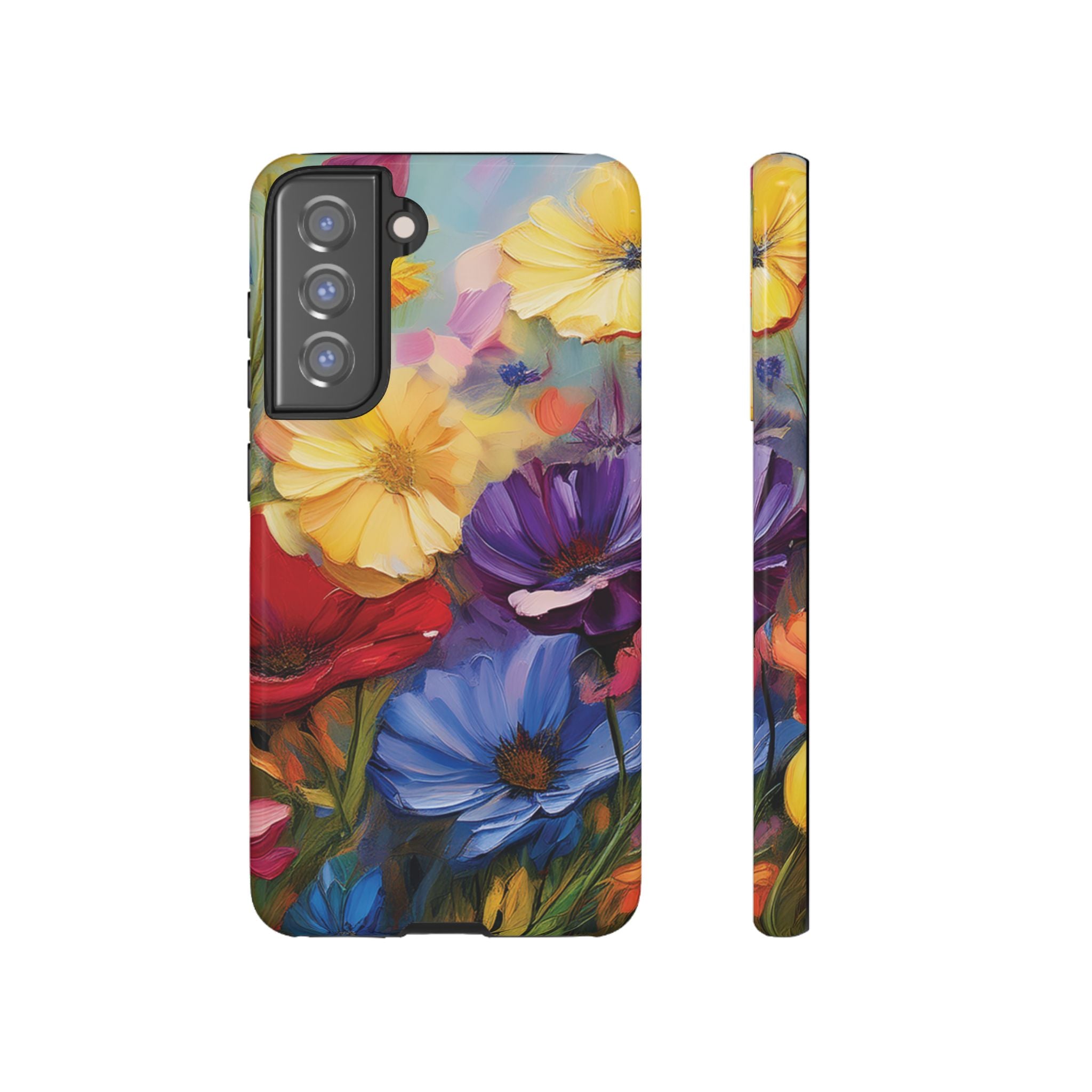 Bold Wildflower Phone Case Bright Hand-Painted Floral Art Vibrant Botanical Design for iPhone & Samsung | Trendy Nature Lover Gift Phone  Galaxy