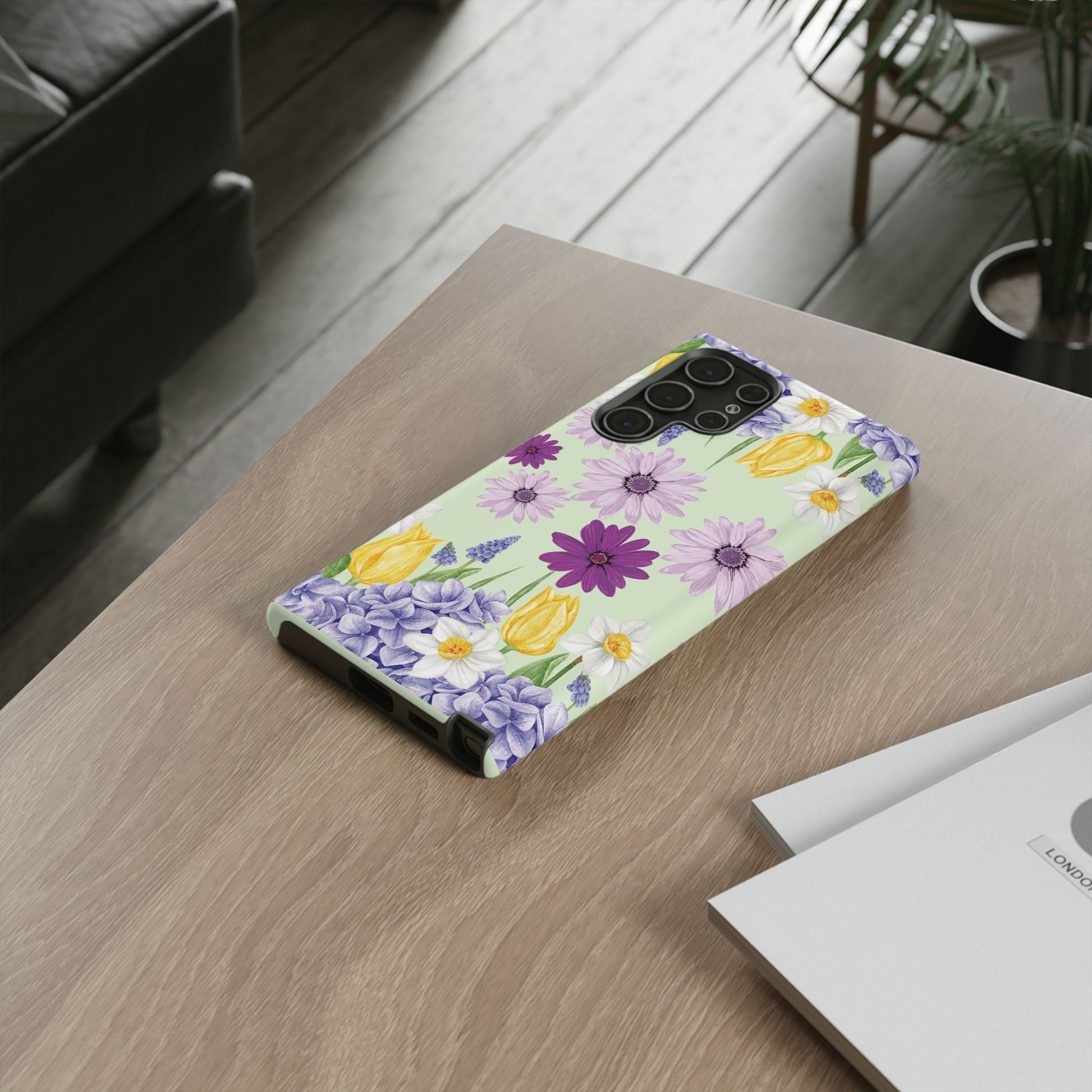 Lavender Yellow Flower Phone Case – Stylish Protective Cover for iPhone & Samsung, Botanical Design, Perfect Gift for Spring & Everyday Elegance