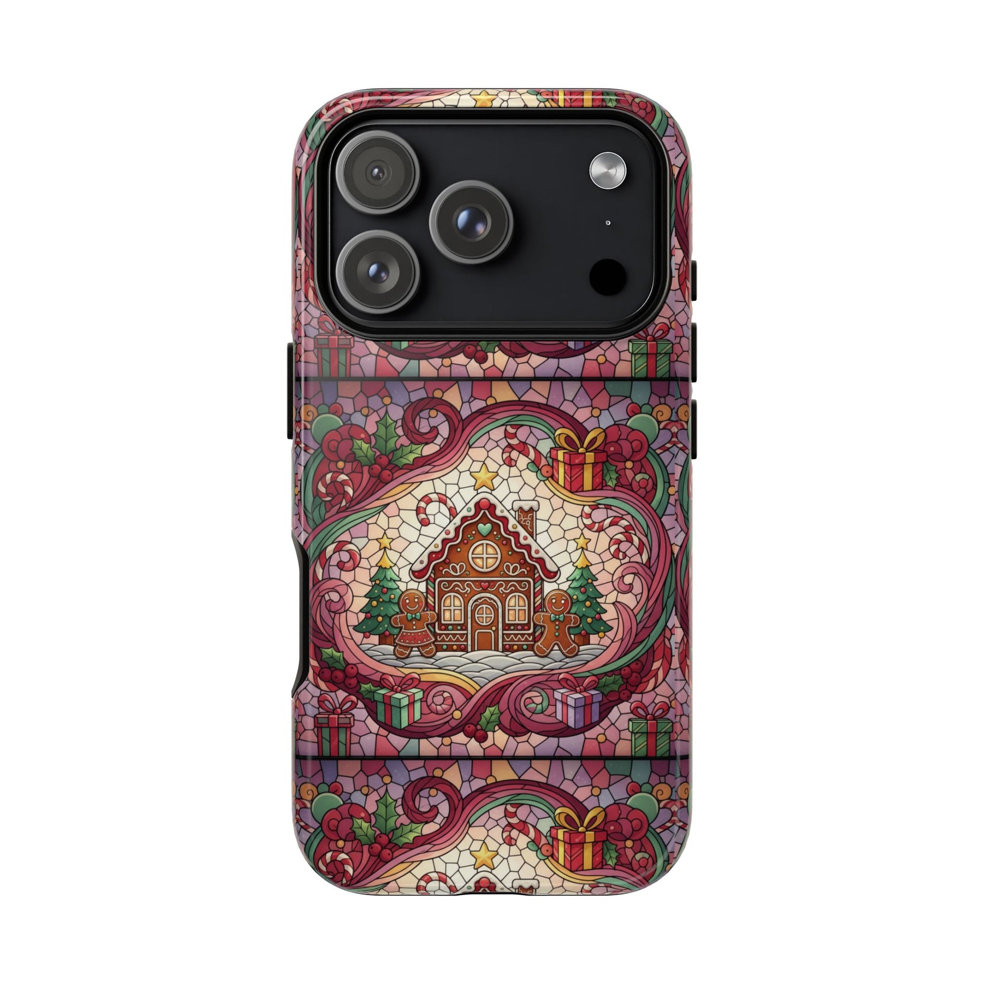 iPhone Case 17, 16  Gingerbread Stained Glass Tough Case Samsung perfect phone case