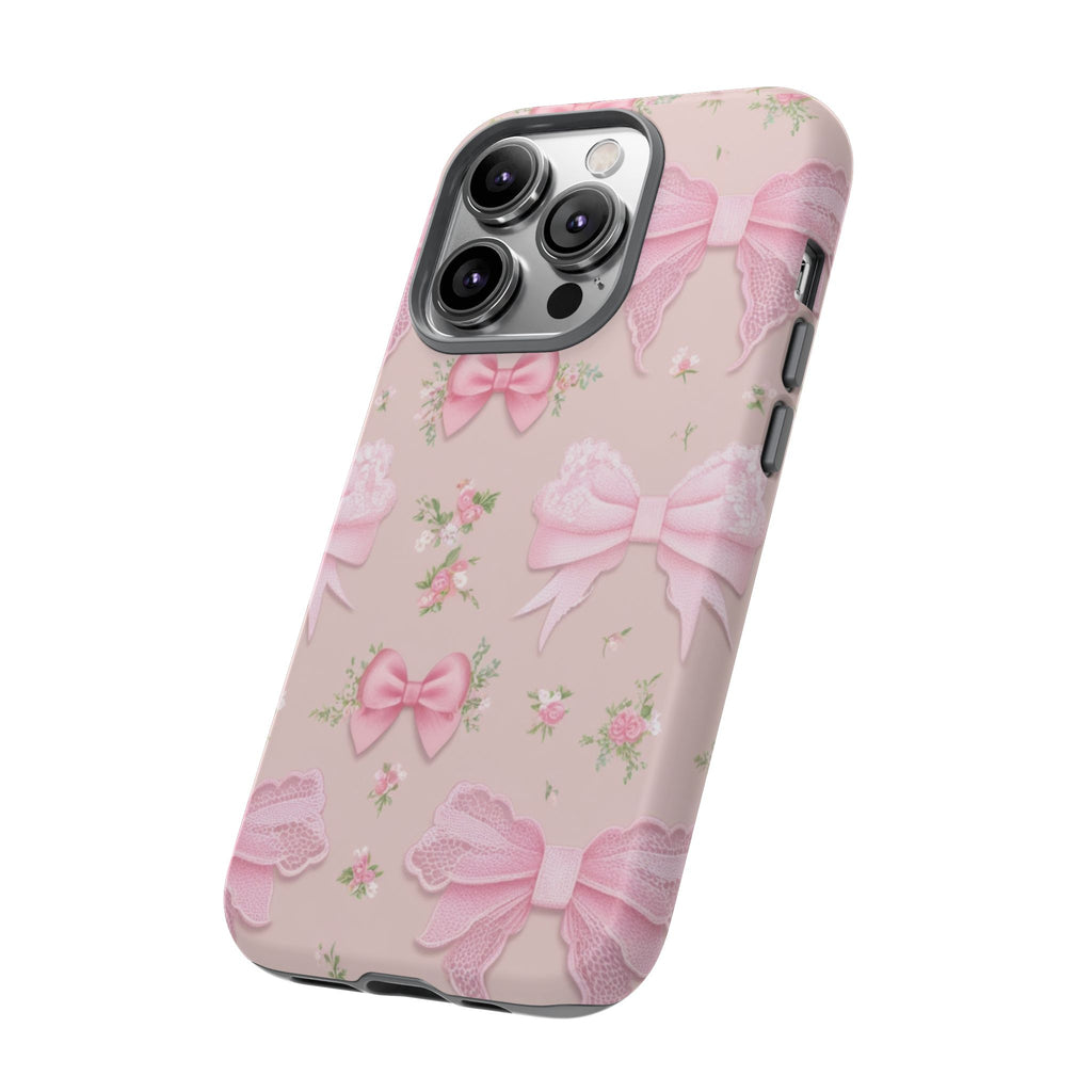 Luxury Pink Bow Phone Case – Cute & Protective Cover for iPhone & Samsung Gift for Her