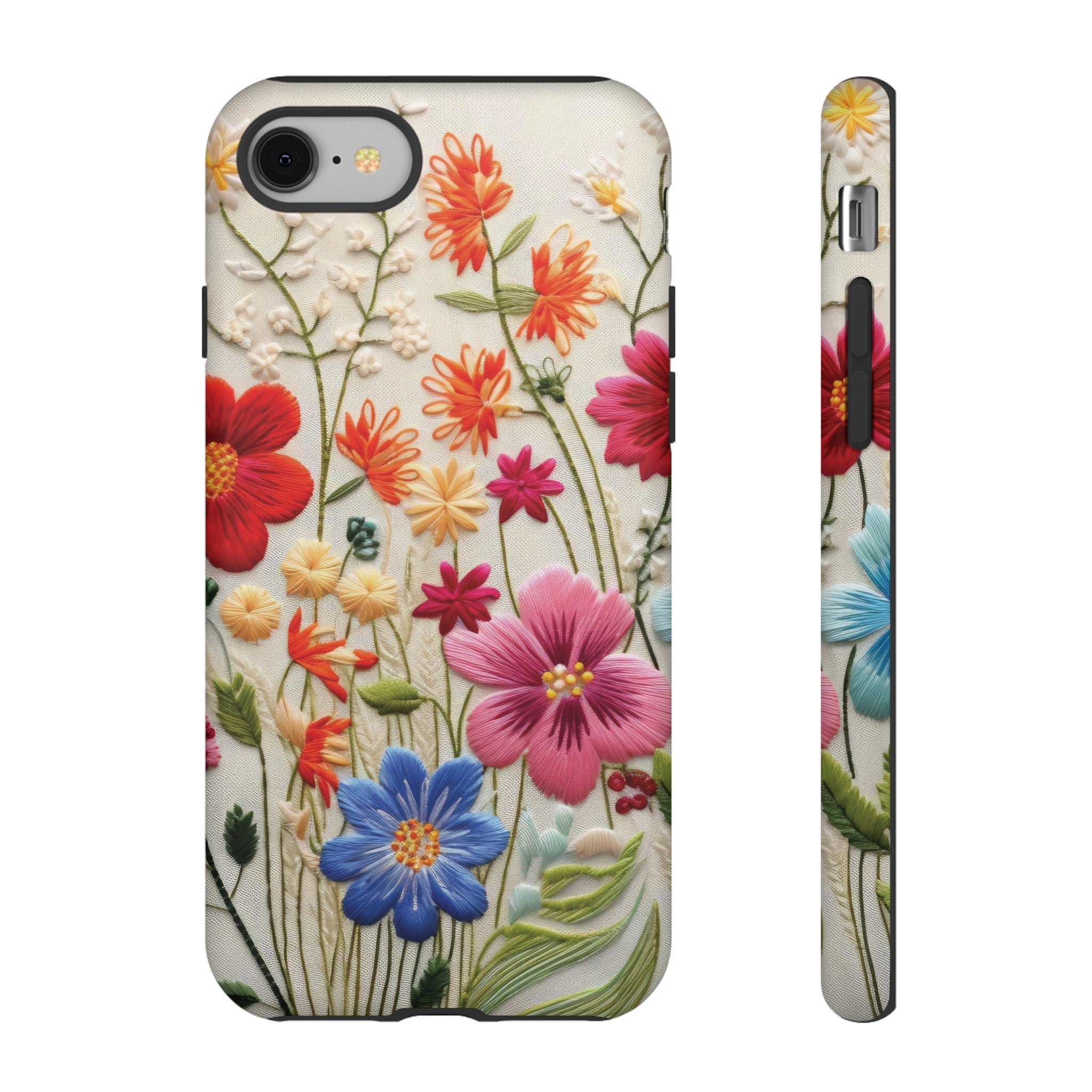 3D Floral Phone Case Elegant Faux Flower Durable for iPhone Samsung Smartphone iPhone 15, 14, 13 Samsung Gift for Mom