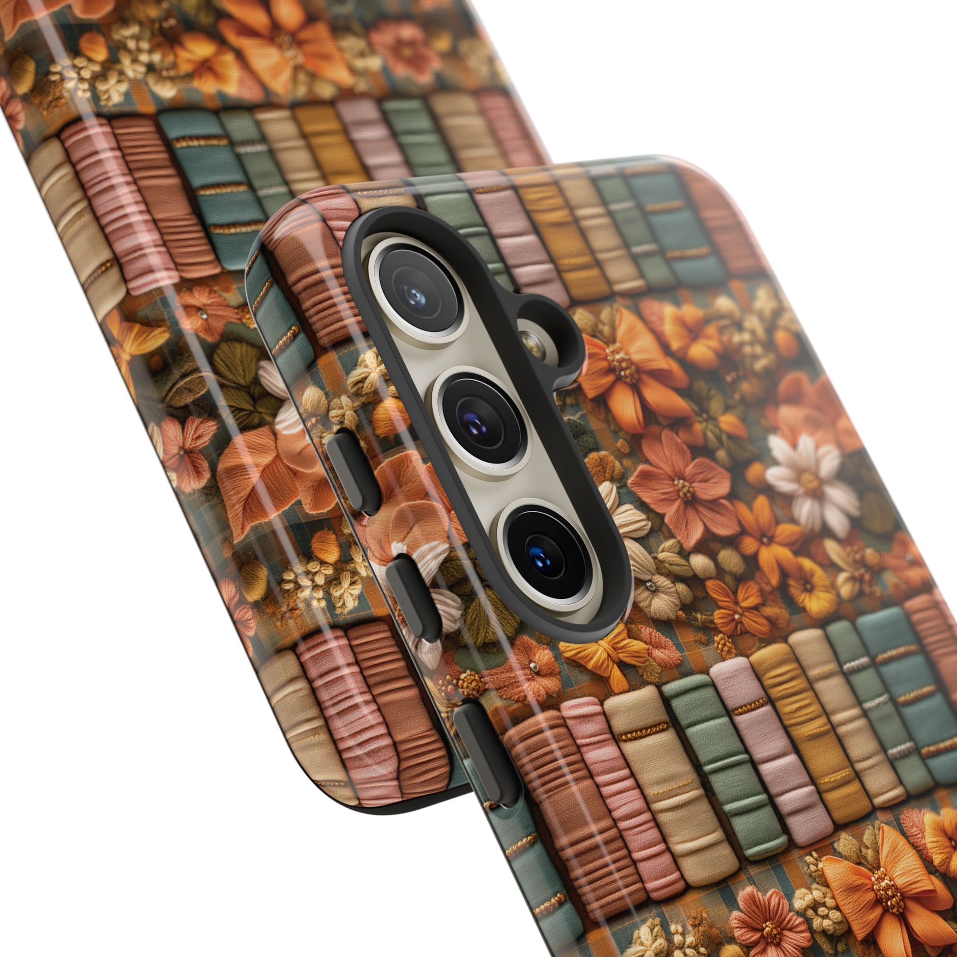 3D Illusion Boho Floral and Books Phone Case Gift for Her Phone 15, Samsung iPhone Samsung Gift for Her Case iPhone 15, Samsung iPhone Samsung Accessory Gift for Her