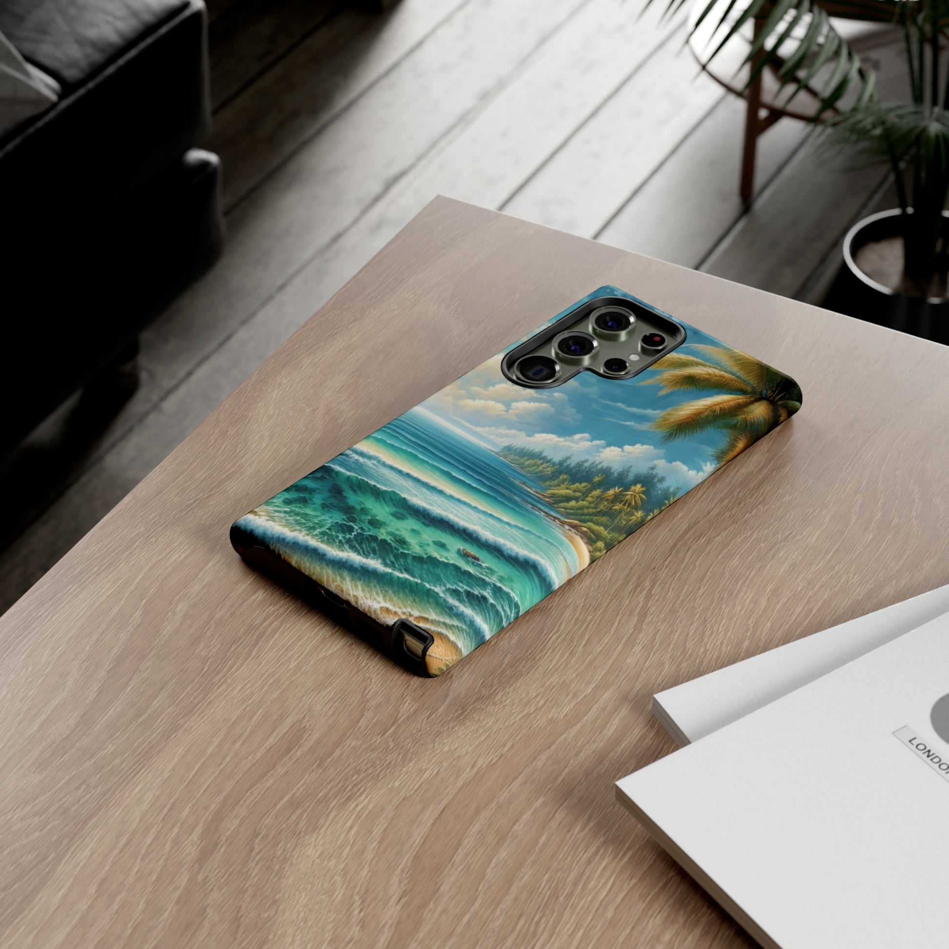Coastal Serenity Ocean Beach View Protective Phone Case Gift for Her Phone 15, Samsung iPhone Samsung Gift for Her Case iPhone 15, Samsung iPhone Samsung Accessory Gift for Her.