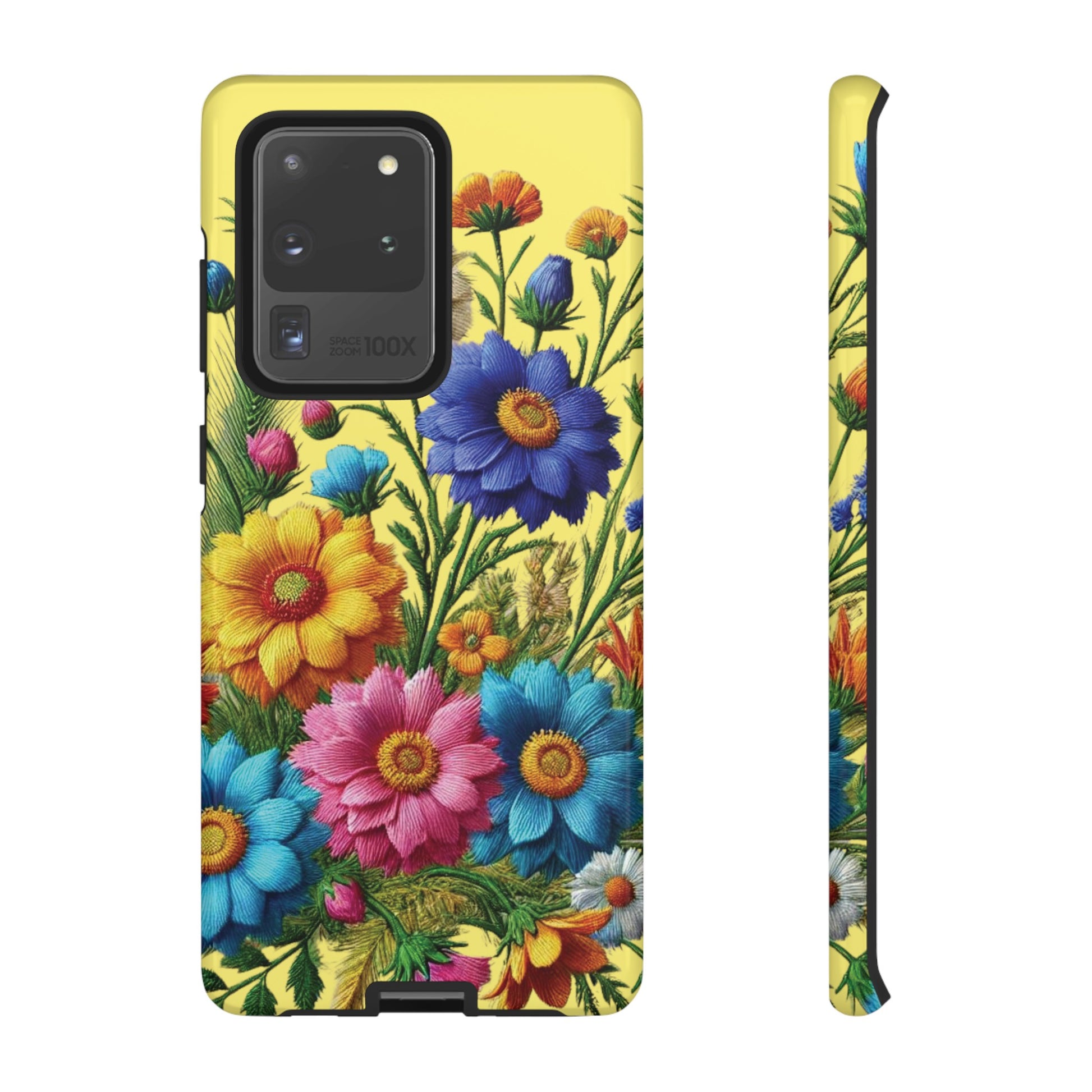 Phone Case Yellow Bright Floral Protective Phone Case Gift for Her Phone 15, Samsung iPhone Samsung  iPhone 15, Samsung iPhone Samsung Accessory Gift for Her