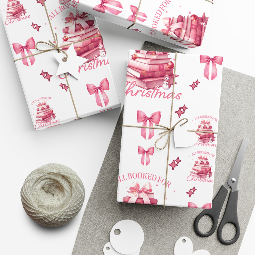 All Booked for Christmas Pink Books & Bows Holiday Edition Perfect for Book Lovers! Celebrate the Joy of Reading with Festive Charm in This Limited Christmas Collection Premium Quality - MRSBYVALLE