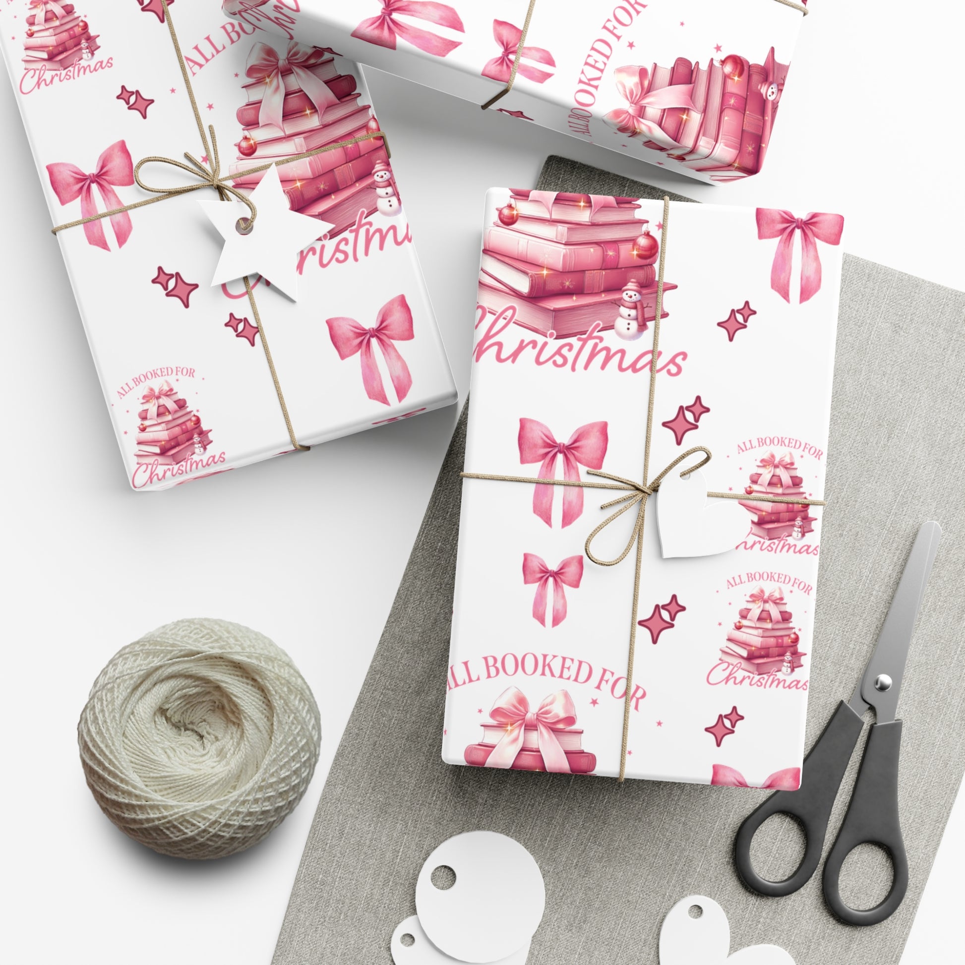 All Booked for Christmas Pink Books & Bows Holiday Edition Perfect for Book Lovers! Celebrate the Joy of Reading with Festive Charm in This Limited Christmas Collection Premium Quality - MRSBYVALLE