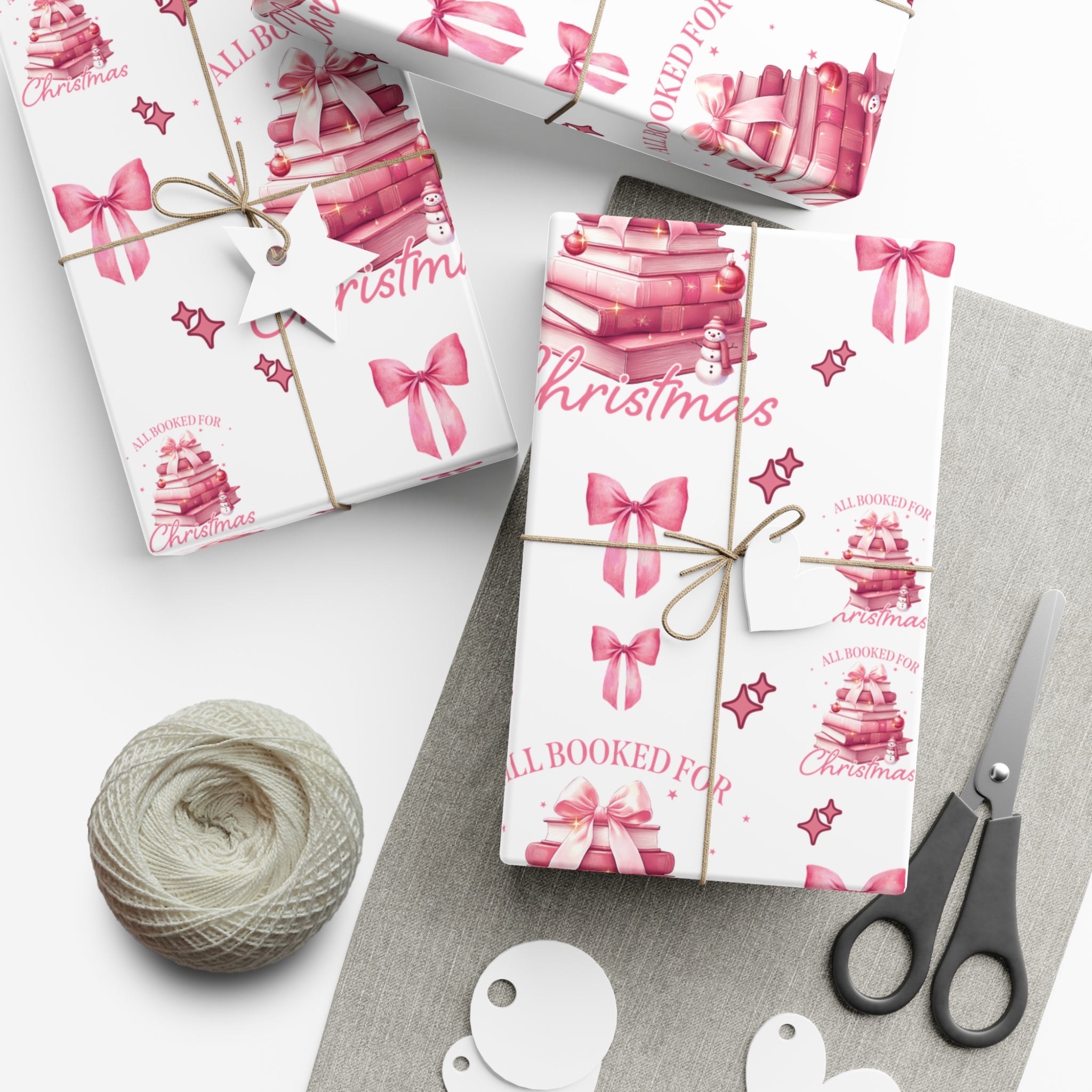 All Booked for Christmas Pink Books & Bows Holiday Edition Perfect for Book Lovers! Celebrate the Joy of Reading with Festive Charm in This Limited Christmas Collection Premium Quality - MRSBYVALLE