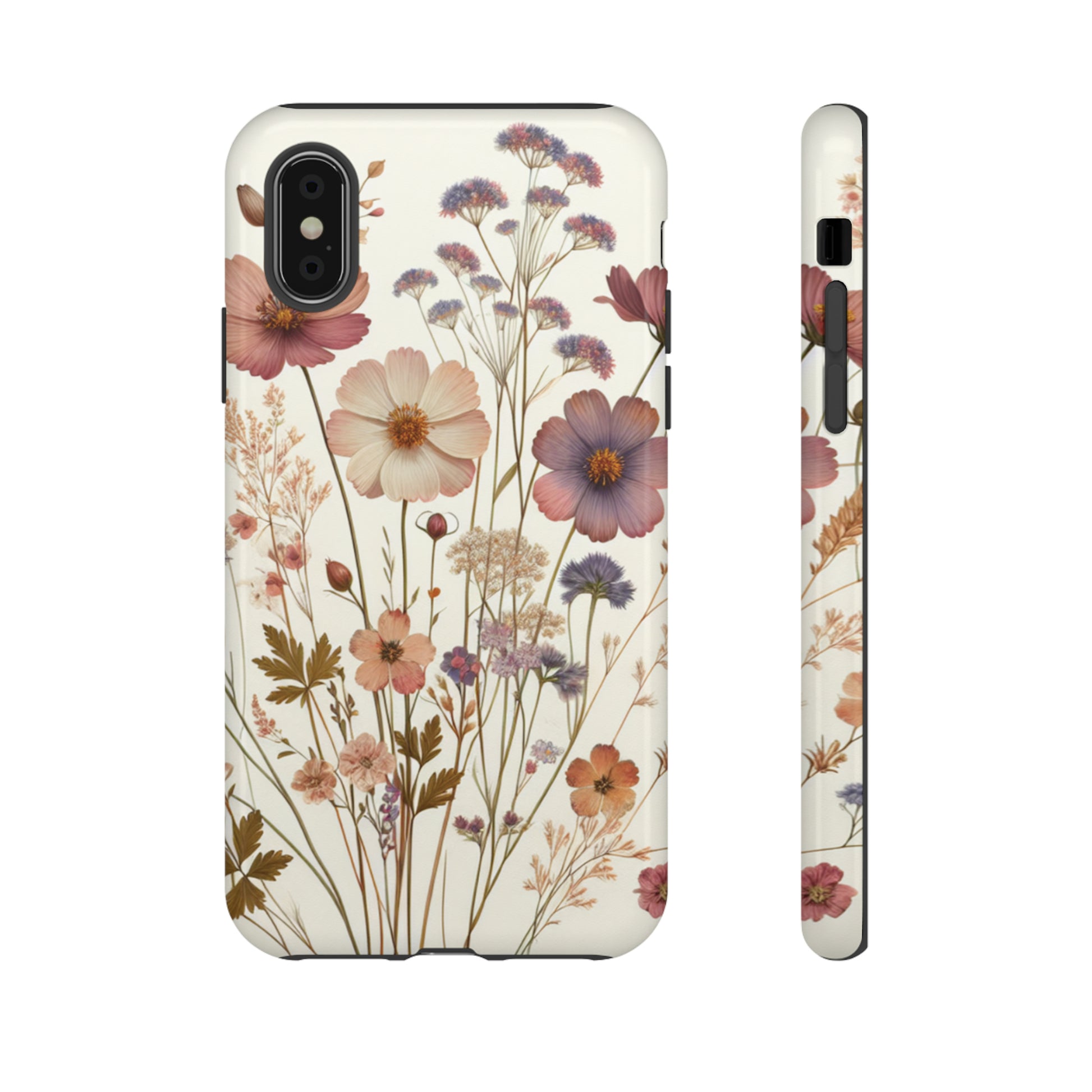 Wildflower Boho Luxury Phone Tough Case Floral Elegant Durable Stylish for Modern Devices iPhone 15, Samsung iPhone Samsung Accessory Gift for Her.